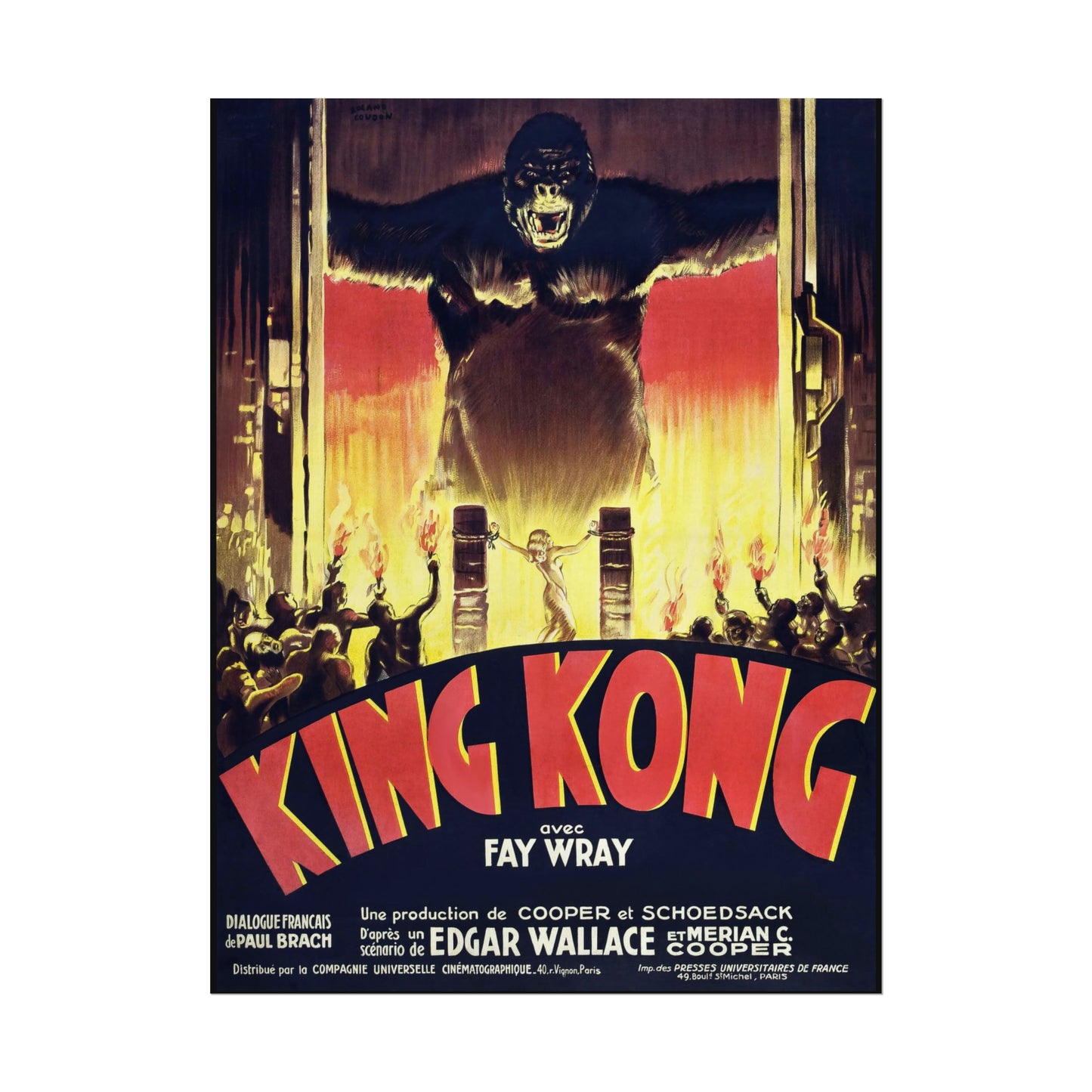 Vintage Movie Poster - King Kong - Rolled Poster