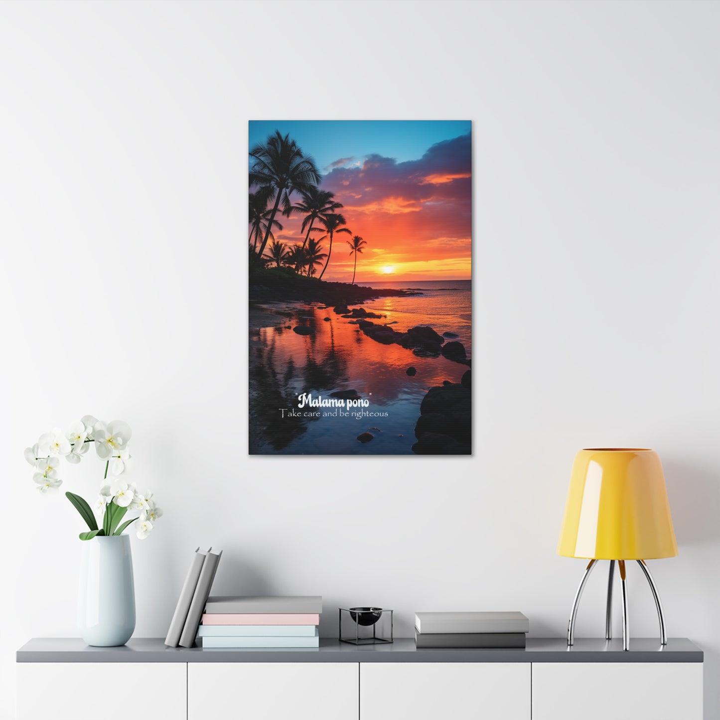 Hawaiian Sunset, Take Care and Be Righteous - Canvas Gallery Wraps