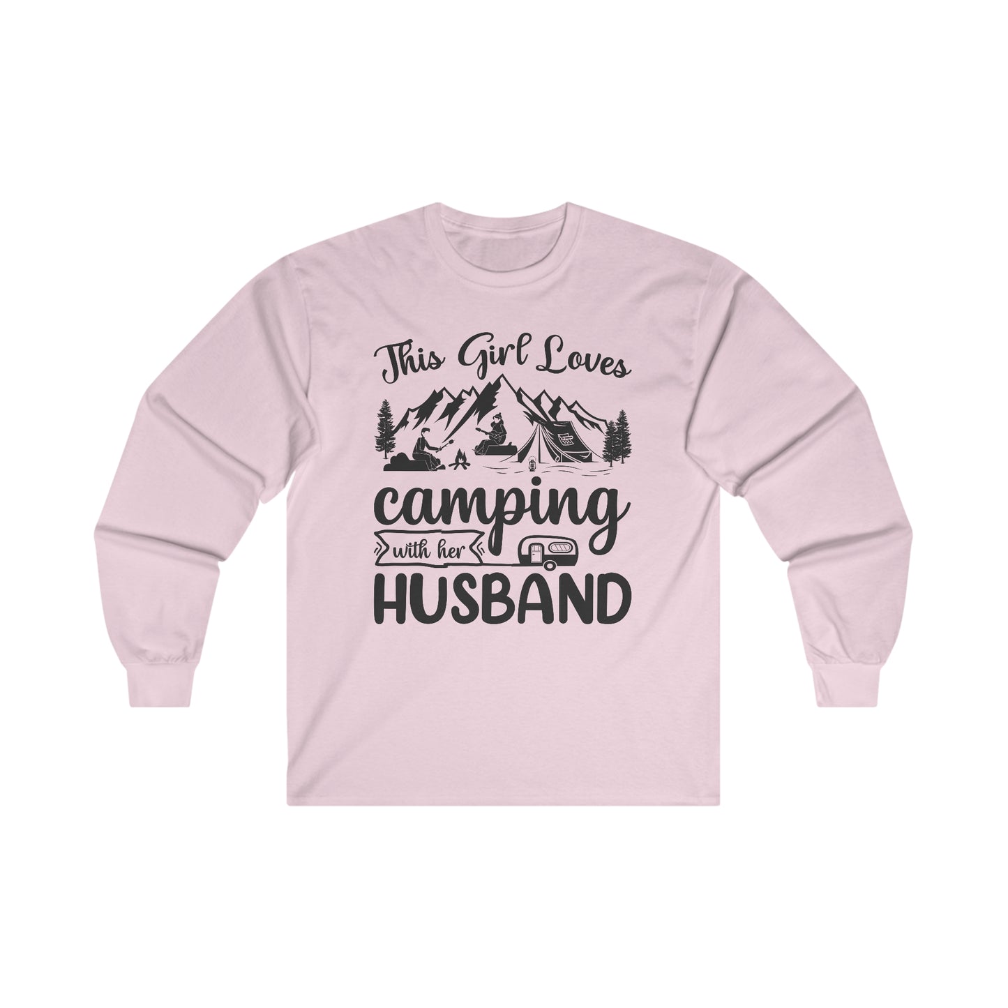 This Girl Loves Camping with Her Husband - Ultra Cotton Long Sleeve Tee