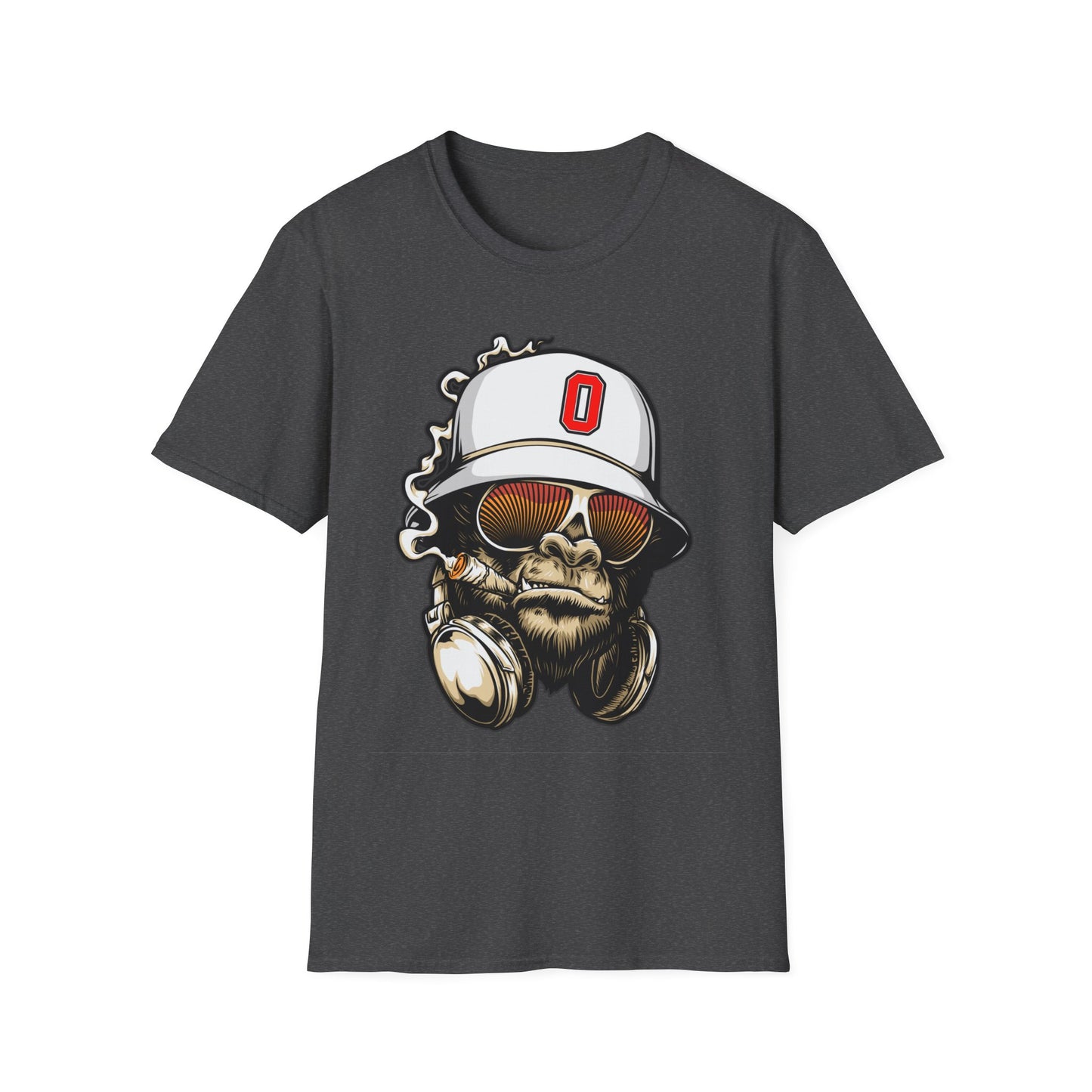 Gorilla Smoking (O) - Softstyle T-Shirt