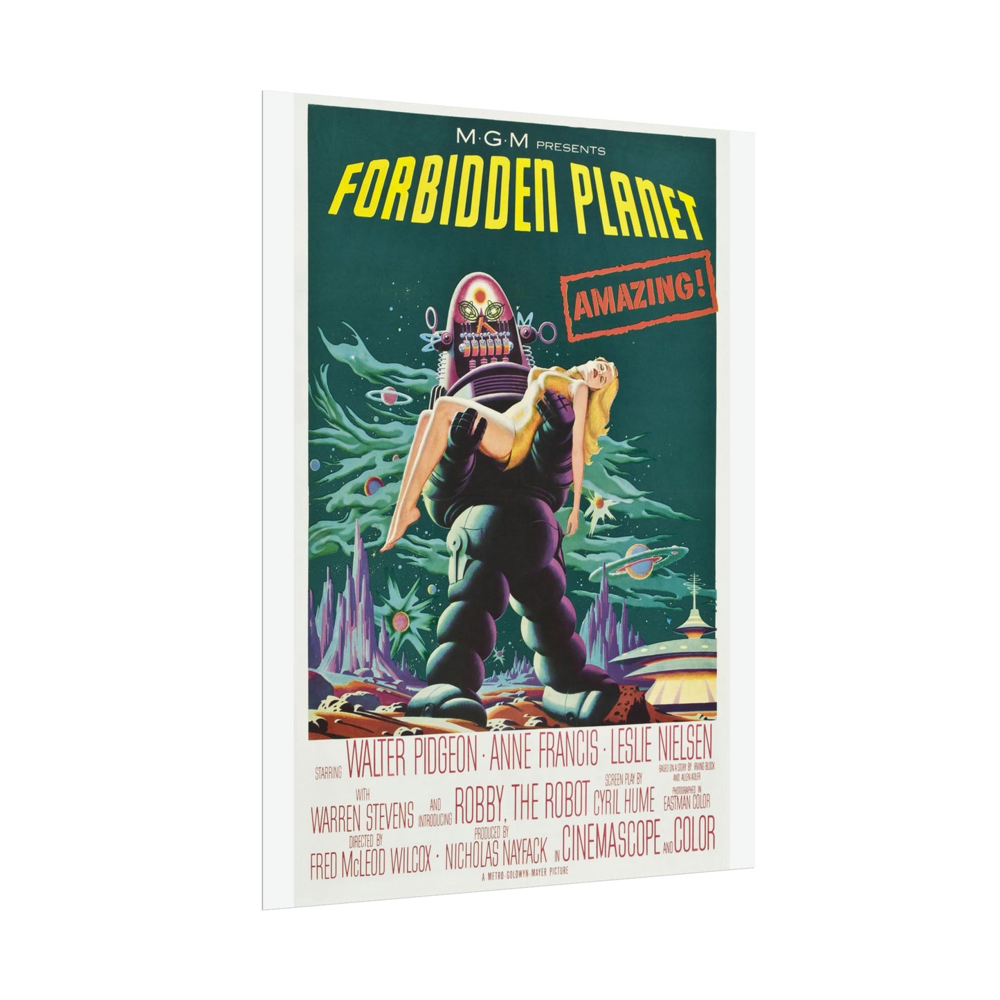 Vintage Movie Poster - Forbidden Planet - Rolled Poster