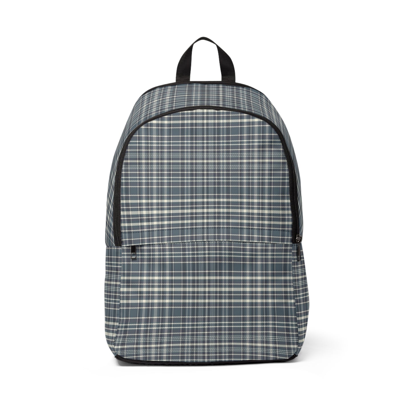 Gray Plaid - Fabric Backpack