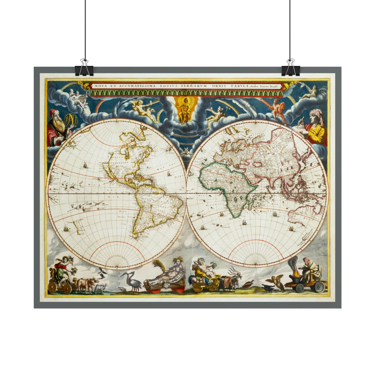 Vintage World Map 4 - Rolled Poster