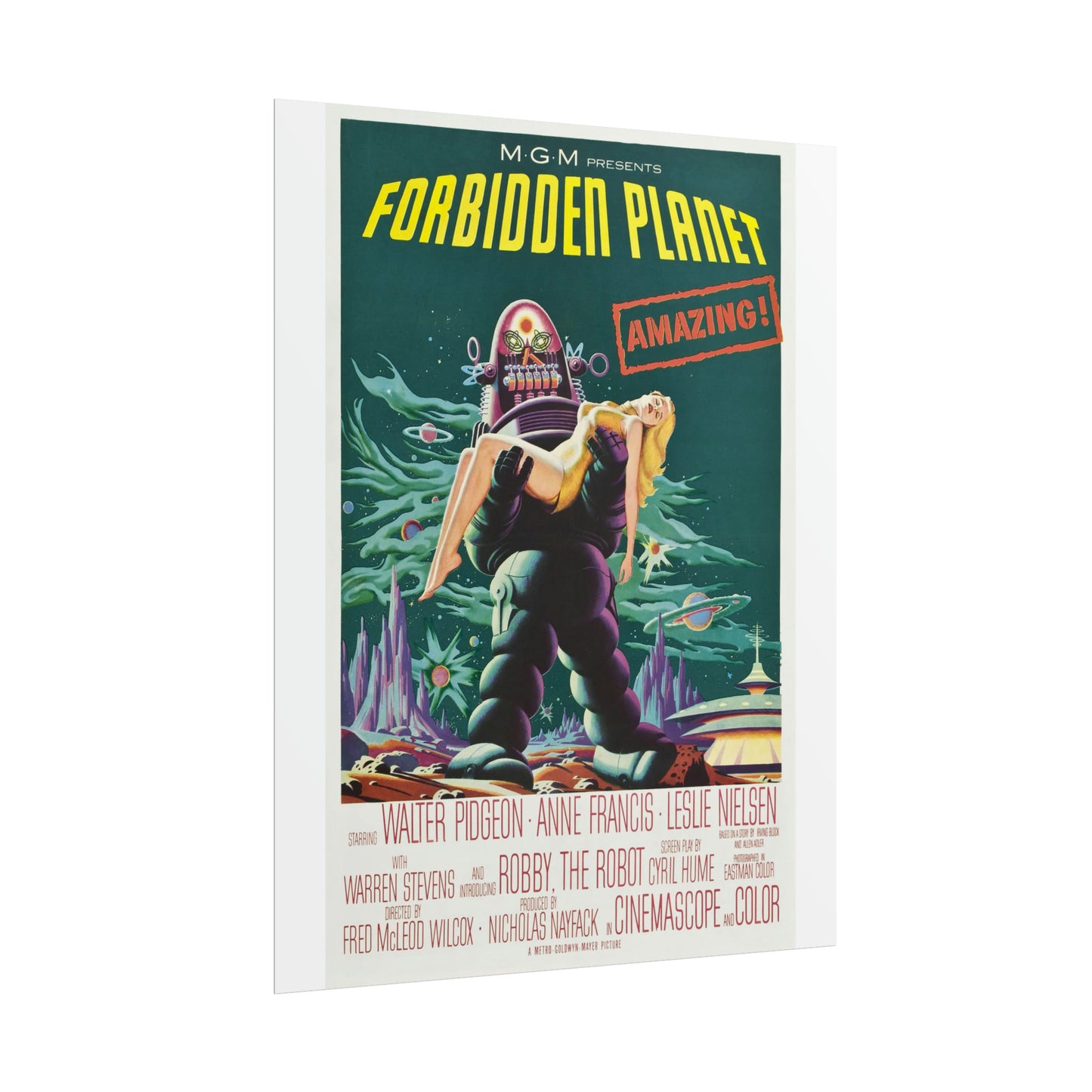 Vintage Movie Poster - Forbidden Planet - Rolled Poster