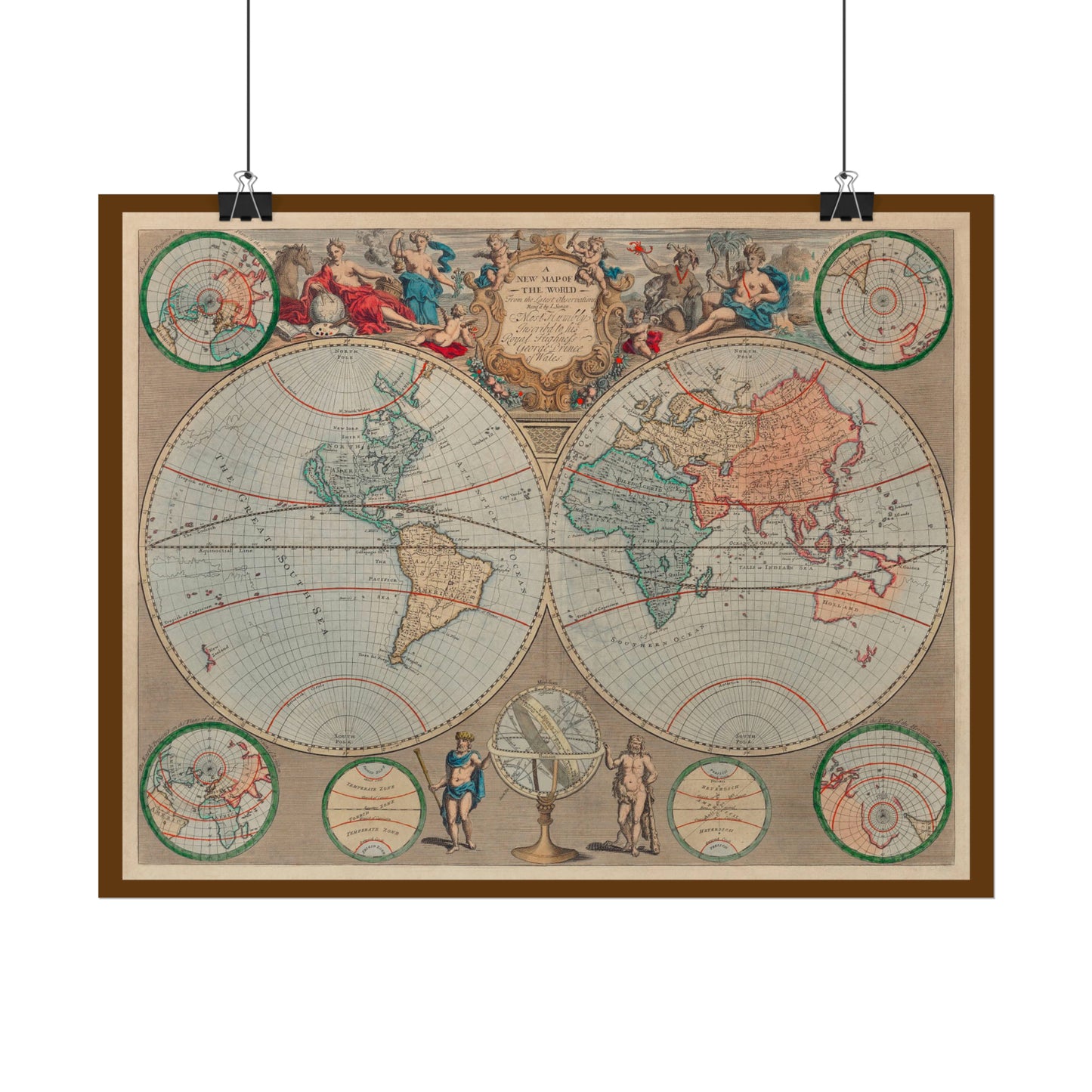 Vintage World Map 1 - Rolled Poster