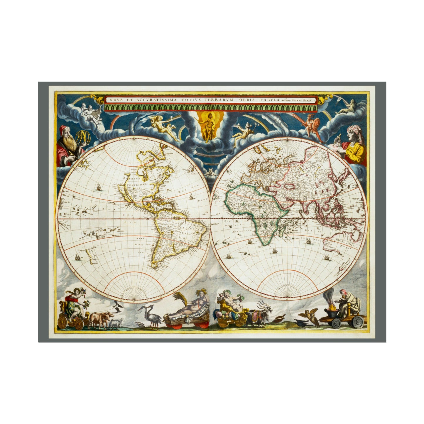 Vintage World Map 4 - Rolled Poster