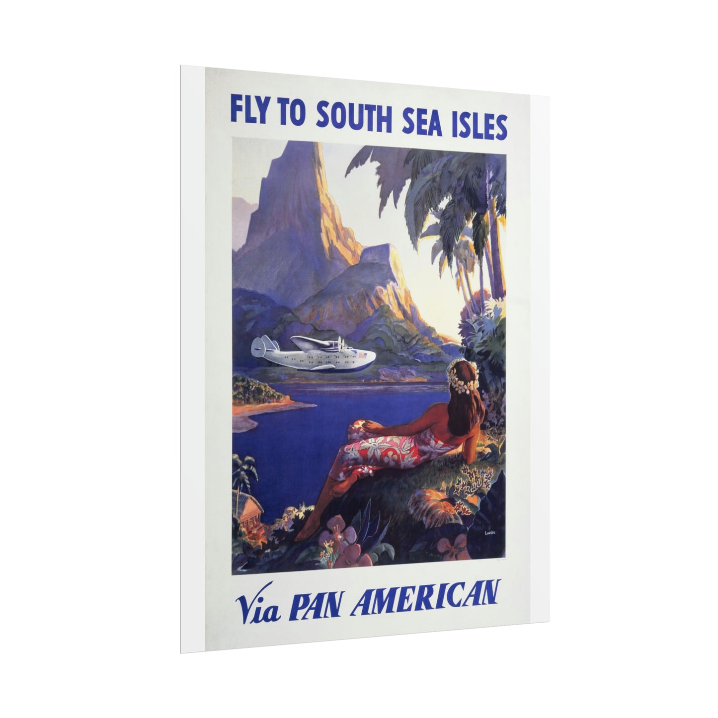 Vintage Travel Poster - South Seas - Rolled Poster