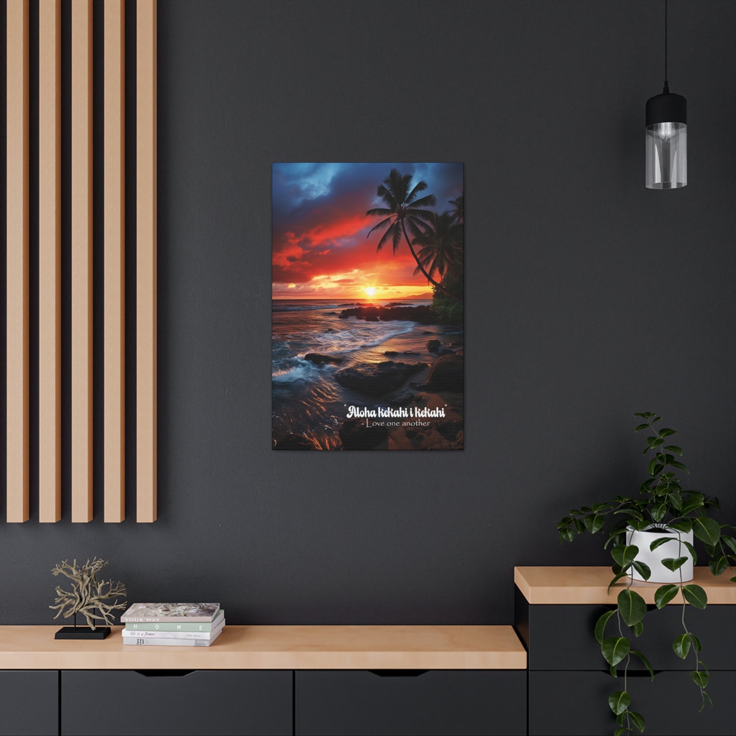 Hawaiian Sunset, Love One Another - Canvas Gallery Wraps