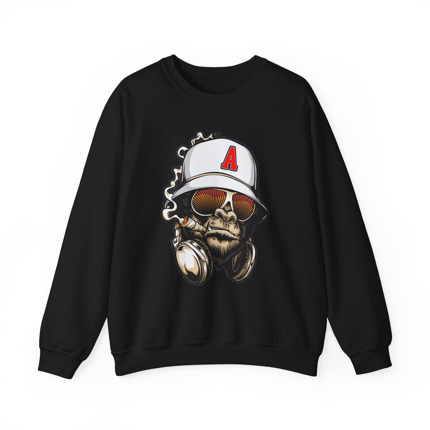 Gorilla Smoking (A) - Heavy Blend™ Crewneck Sweatshirt