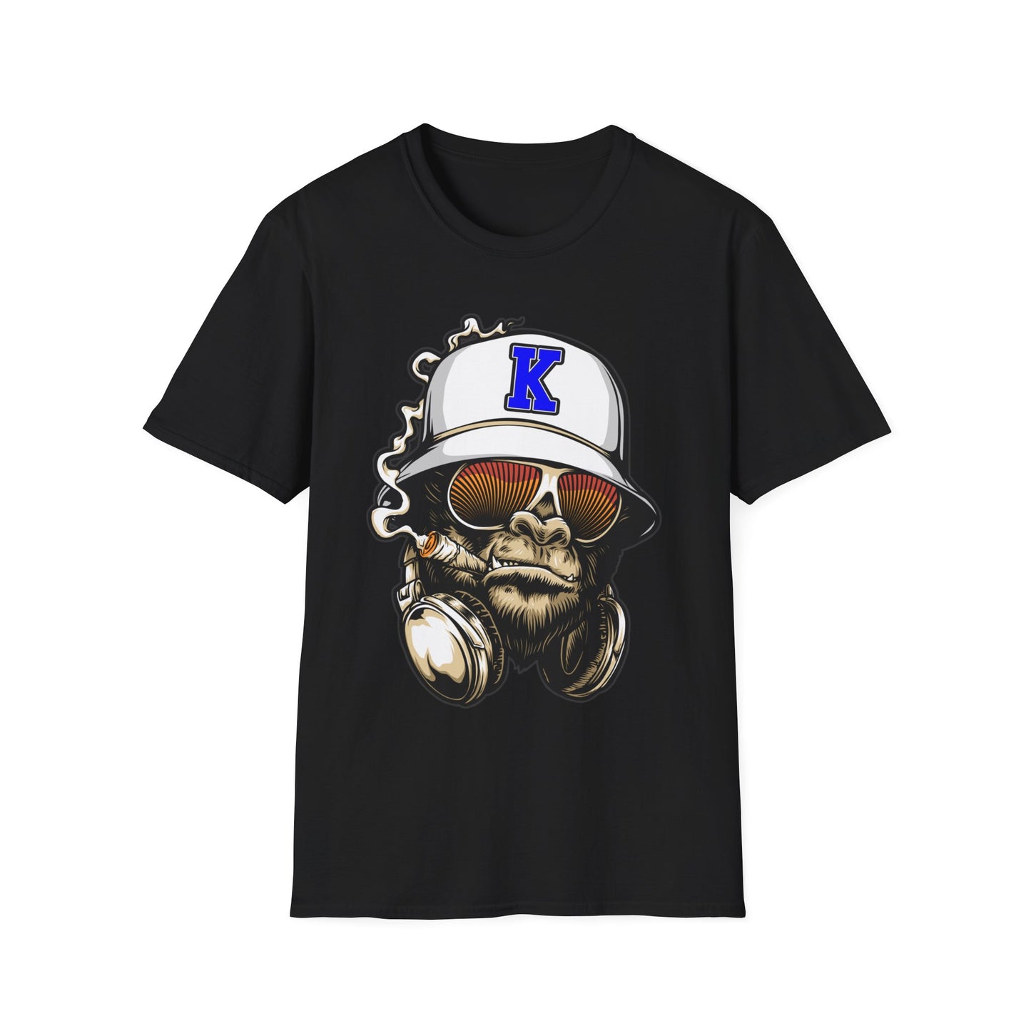 Gorilla Smoking (K) - Softstyle T-Shirt