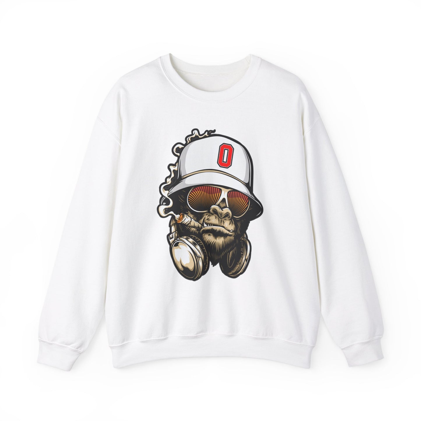 Gorilla Smoking (O) - Heavy Blend™ Crewneck Sweatshirt