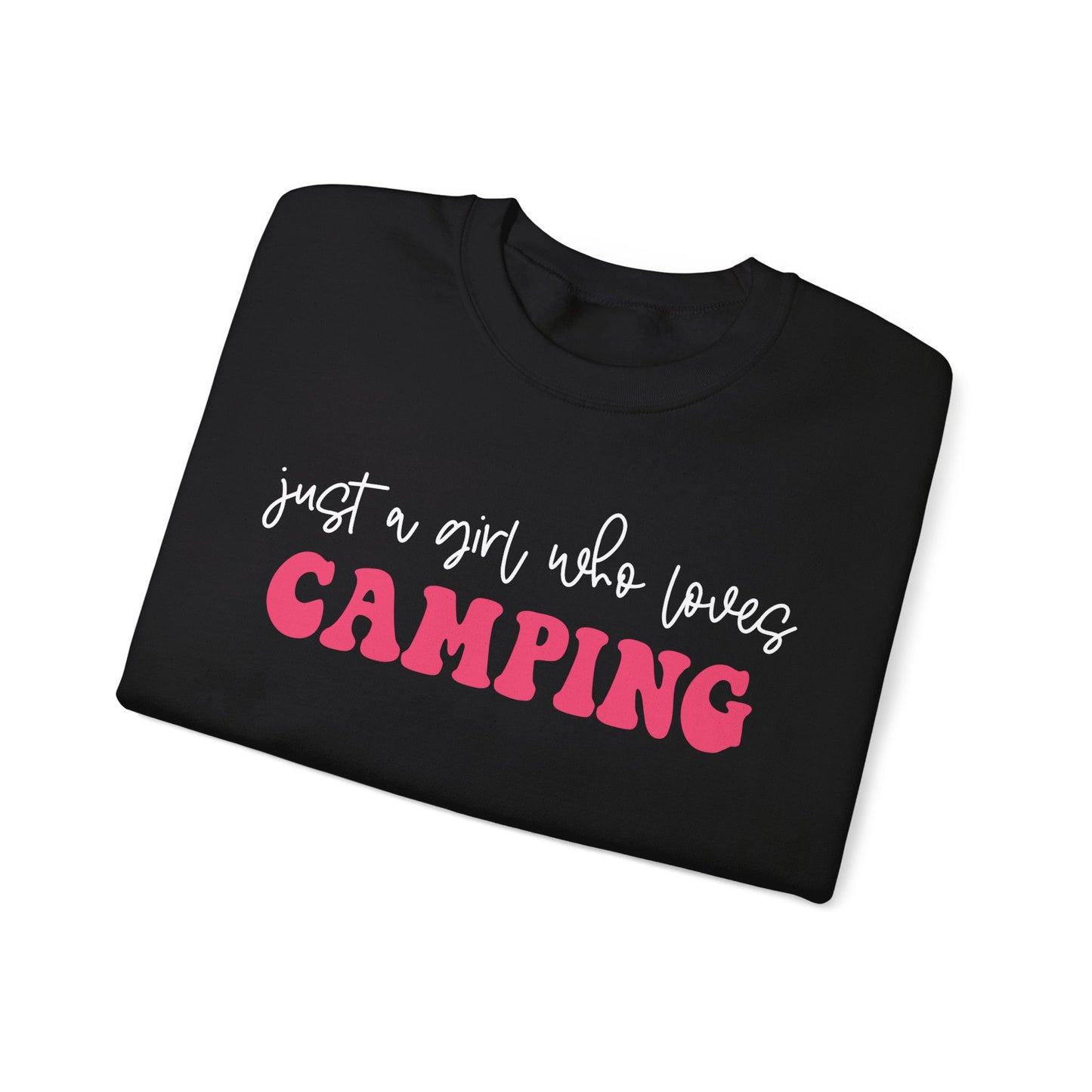 Just a Girl Who Loves Camping 2 - Heavy Blend™ Crewneck Sweatshirt