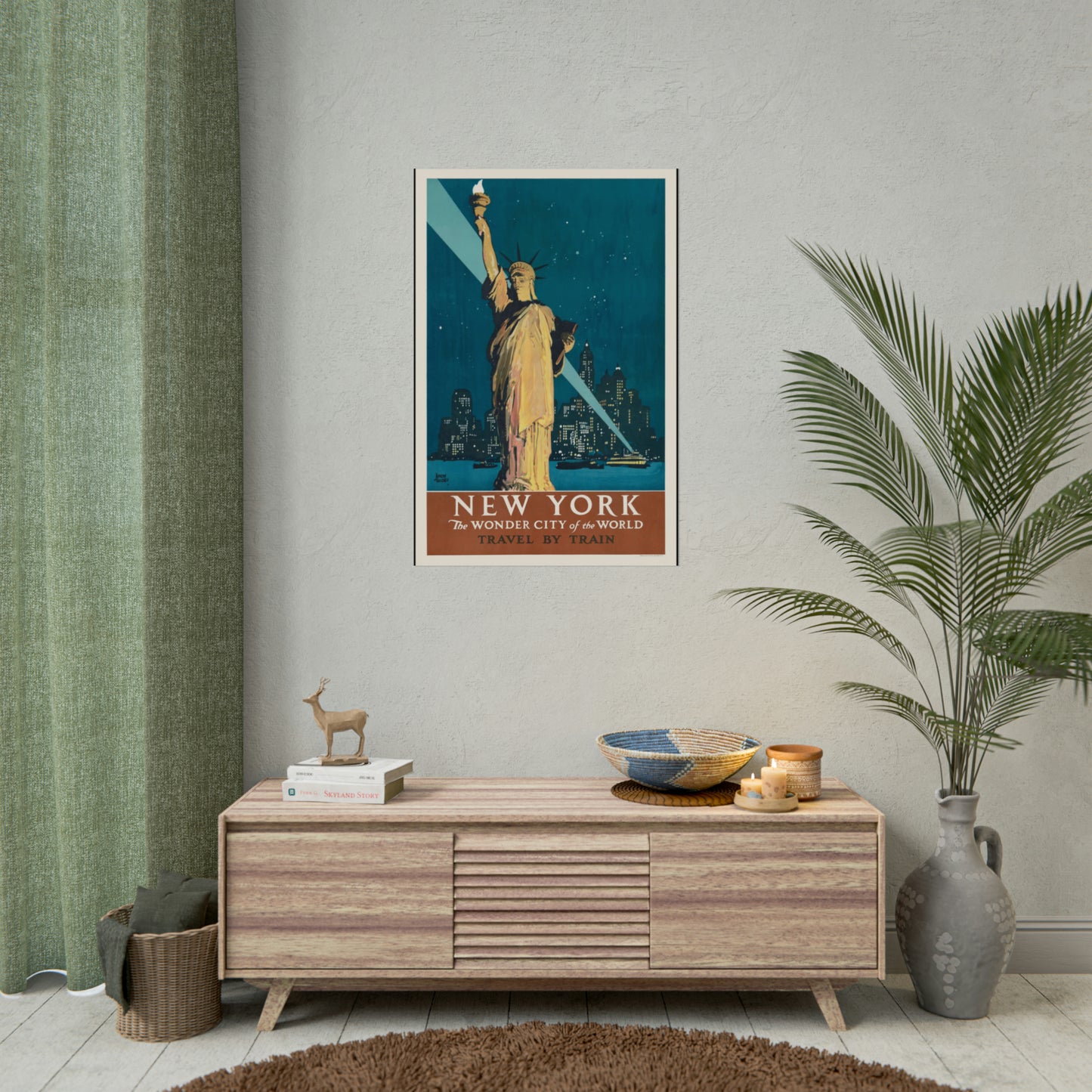 Vintage Travel Poster - New York - Rolled Poster