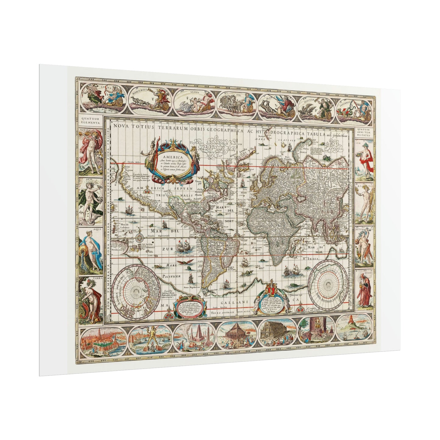 Vintage World Map 5 - Rolled Poster