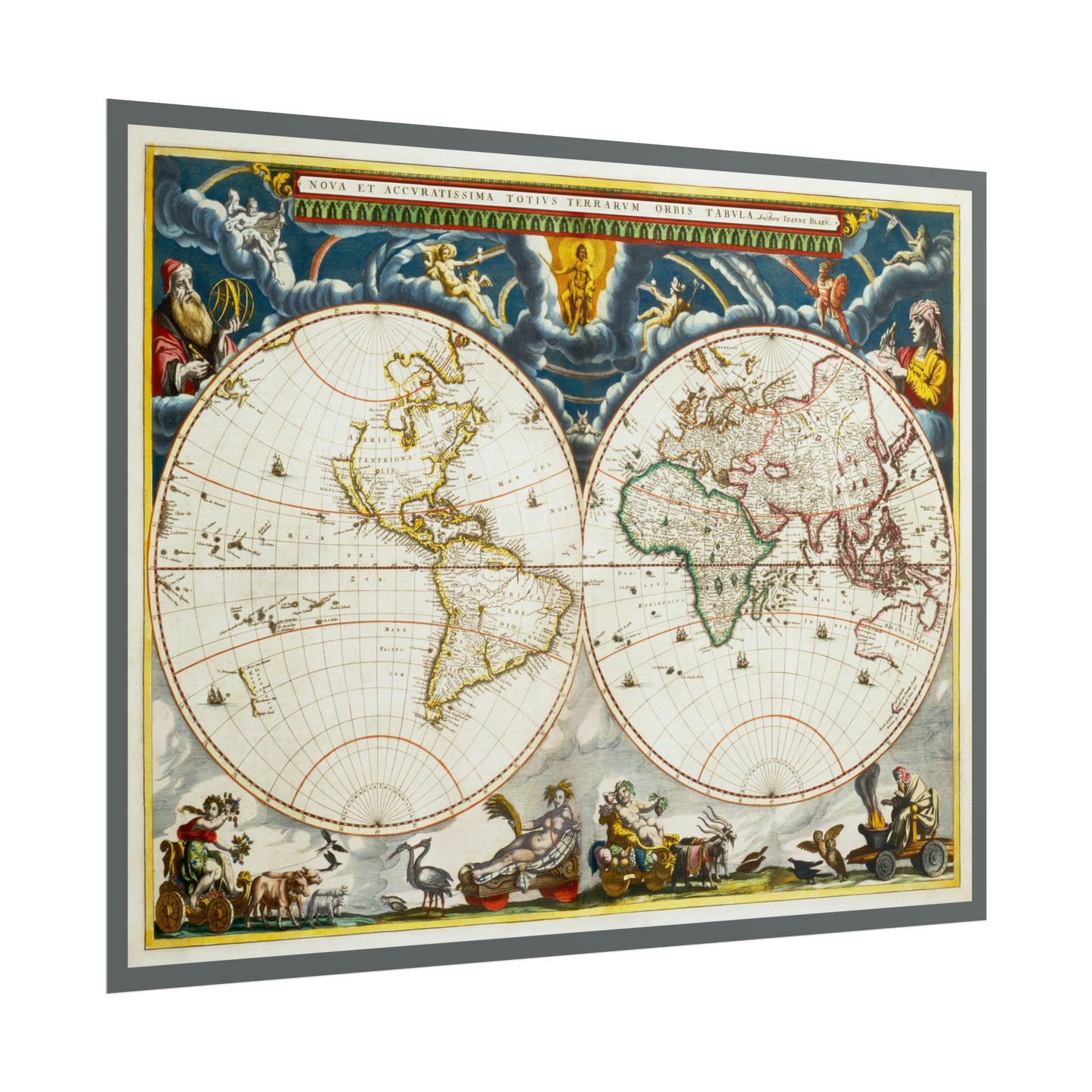 Vintage World Map 4 - Rolled Poster