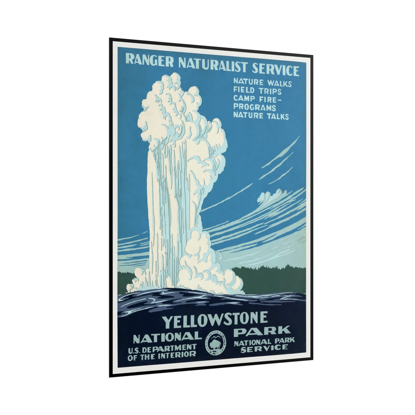 Vintage Travel Poster - Yellowstone - Rolled Poster