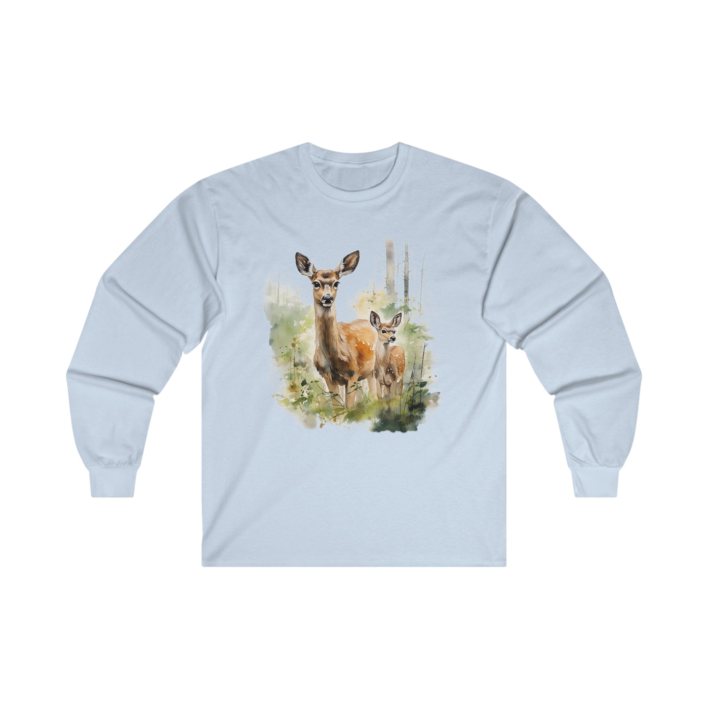 Mother Deer and Fawn - Ultra Cotton Long Sleeve Tee