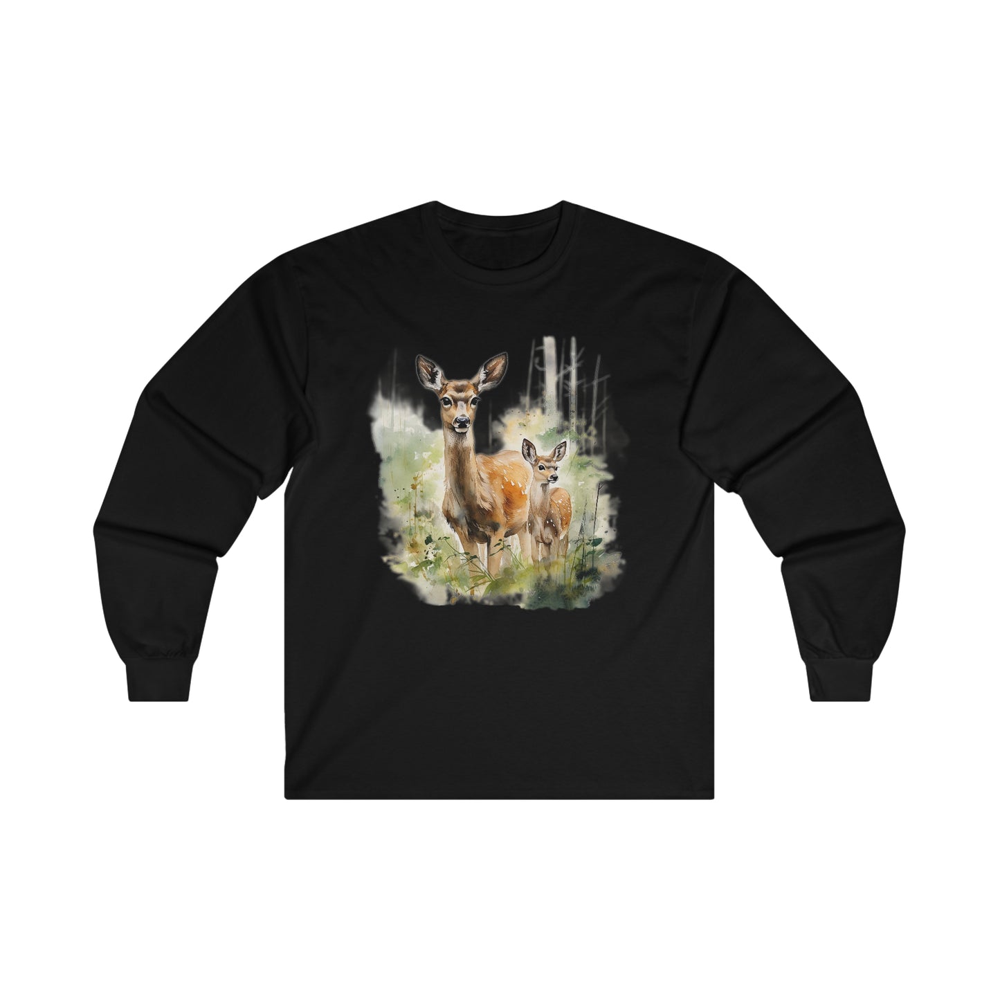 Mother Deer and Fawn - Ultra Cotton Long Sleeve Tee