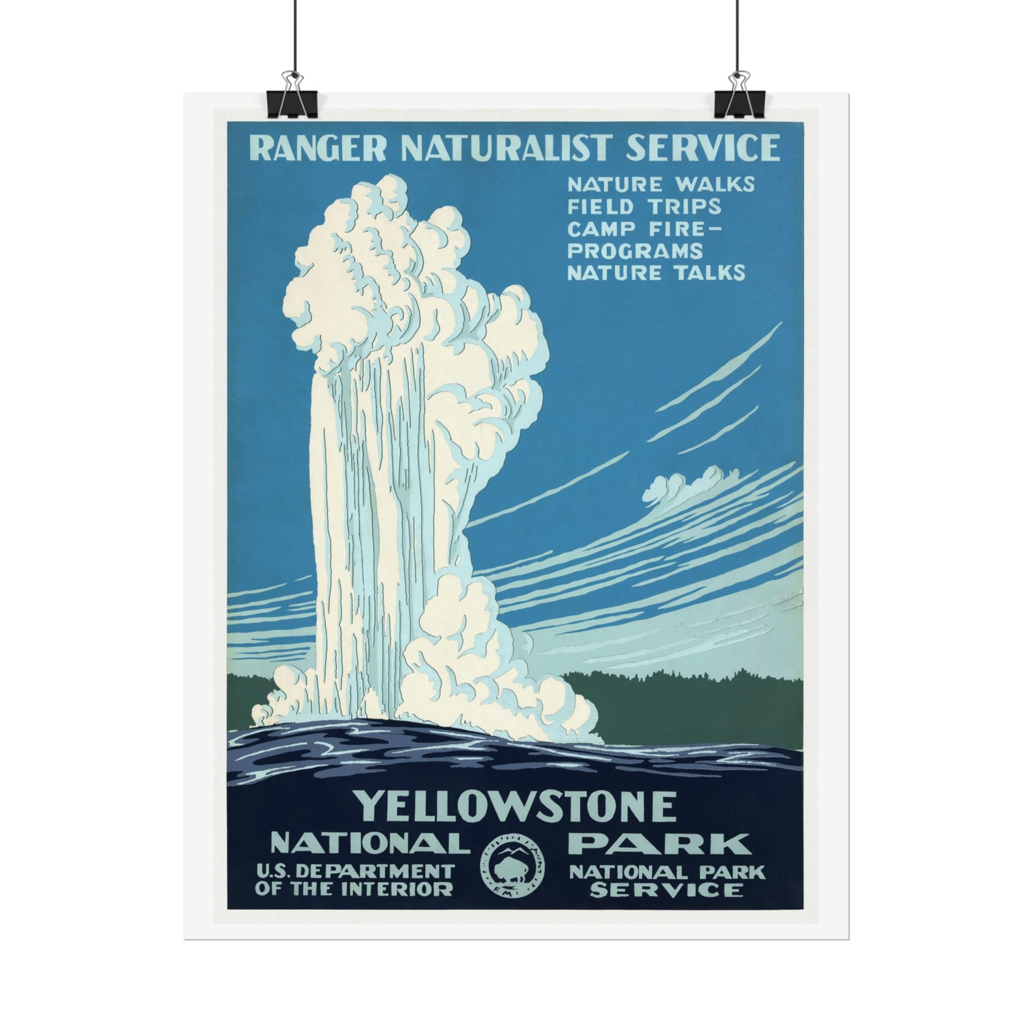 Vintage Travel Poster - Yellowstone - Rolled Poster