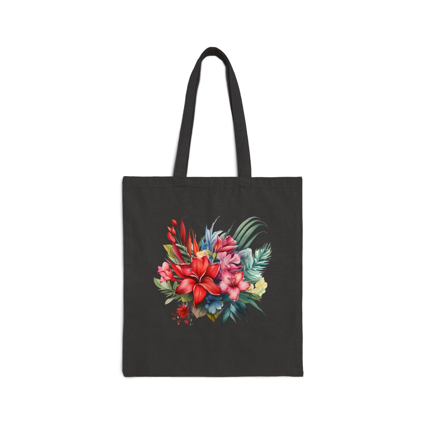 Tropical Flowers - Cotton Canvas Tote Bag