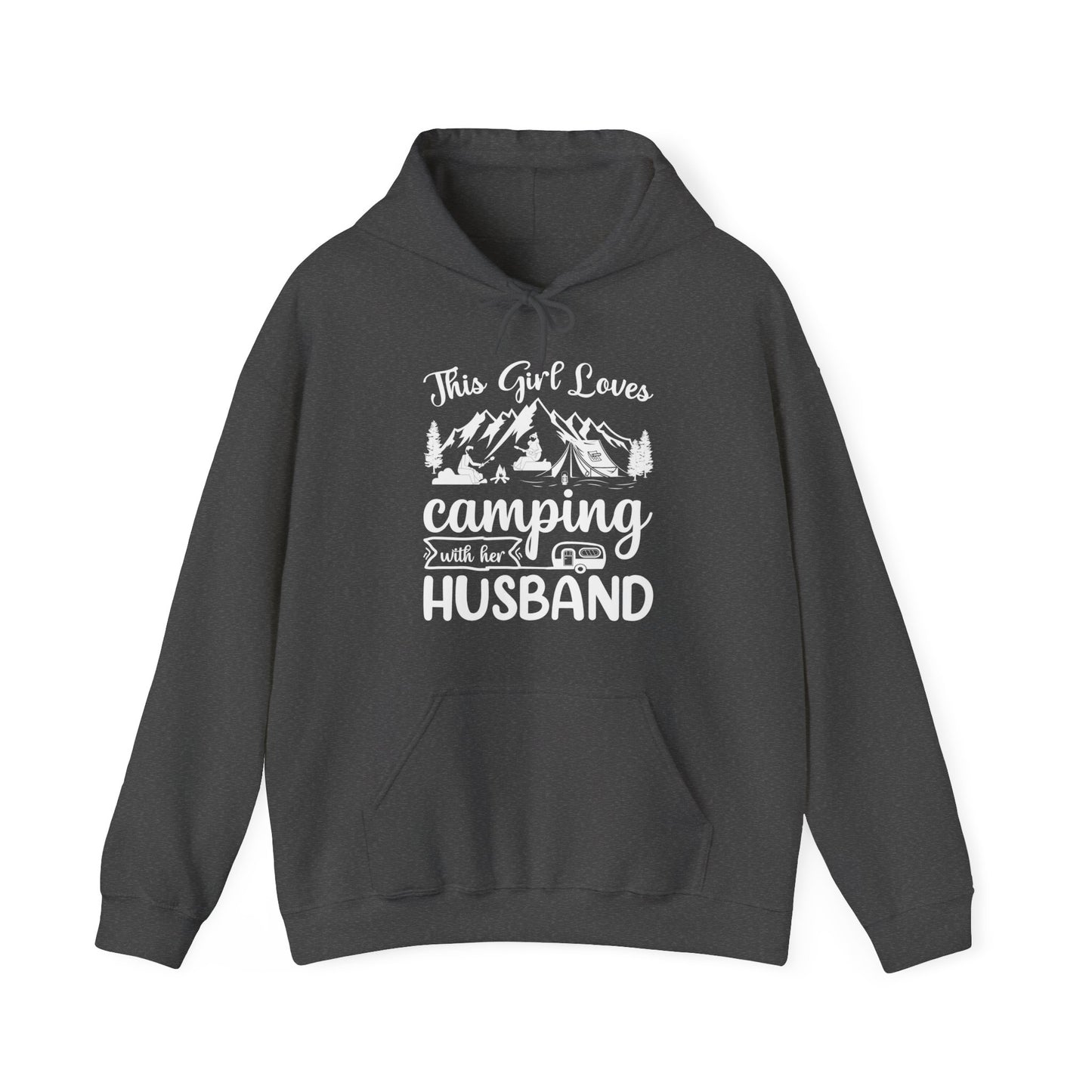 This Girls Loves Camping with Her Husband - Heavy Blend™ Hooded Sweatshirt