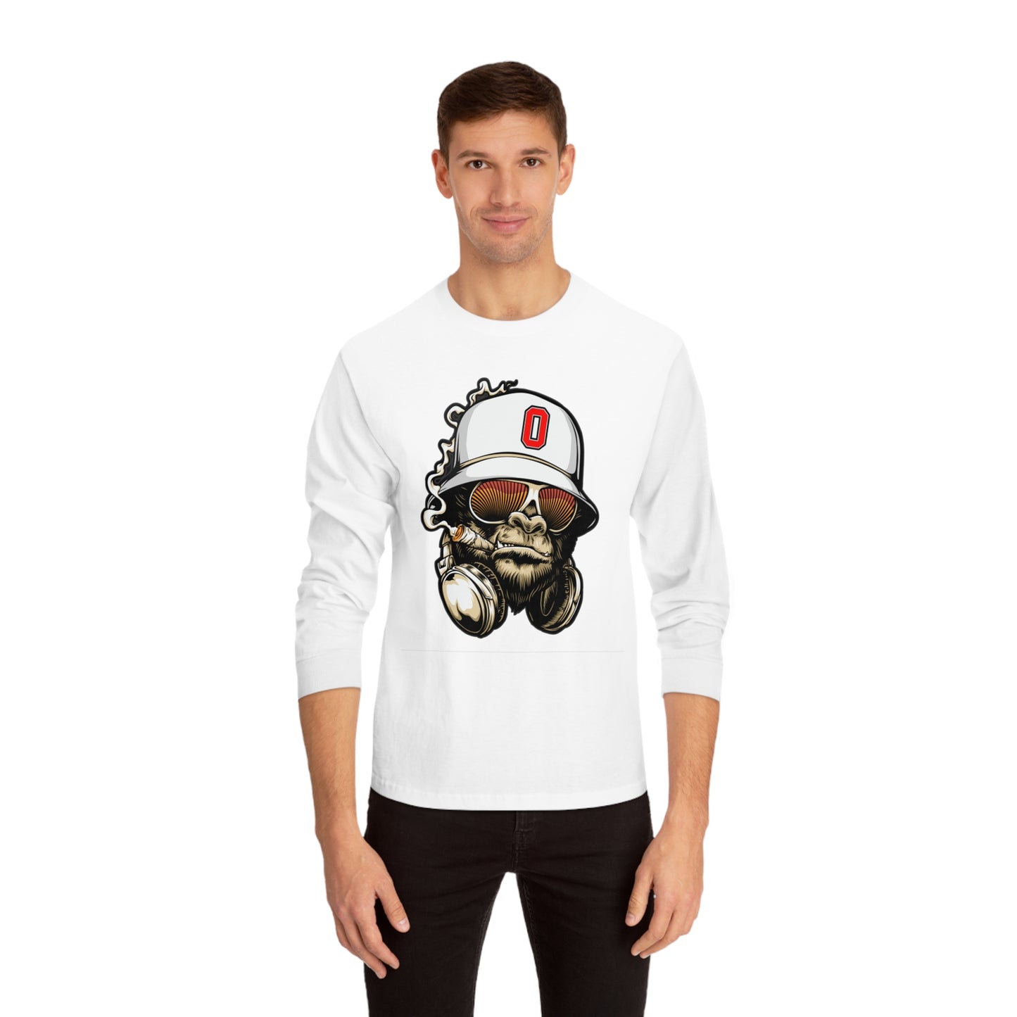 Gorilla Smoking (O) - Classic Long Sleeve T-Shirt