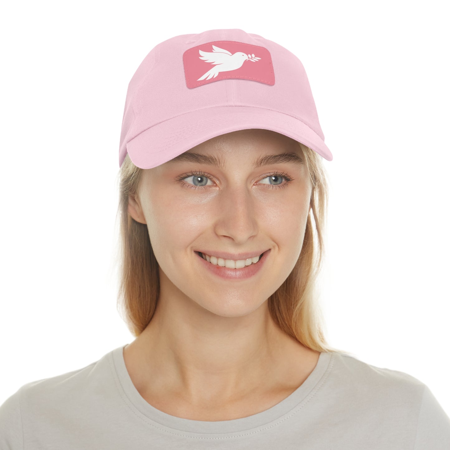 Peace Dove - Hat with Rectangle Leather Patch