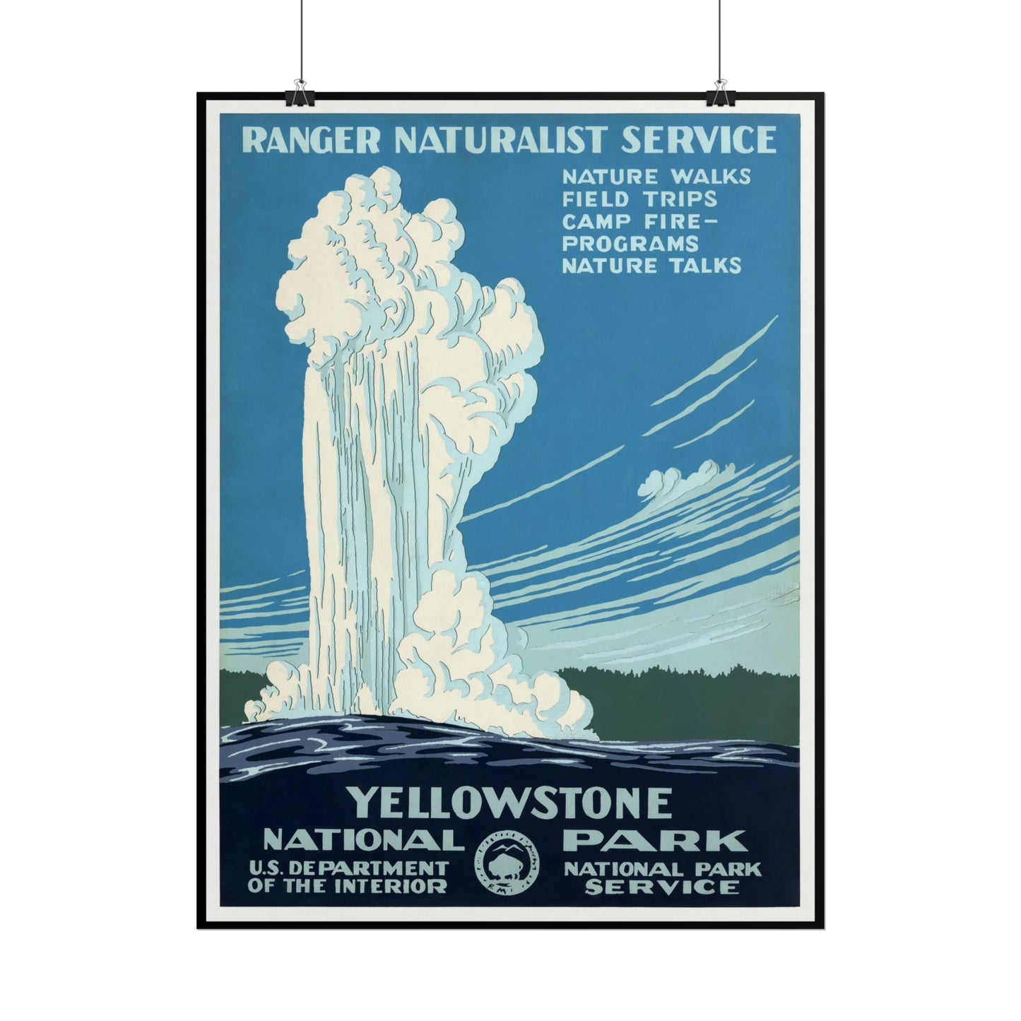 Vintage Travel Poster - Yellowstone - Rolled Poster