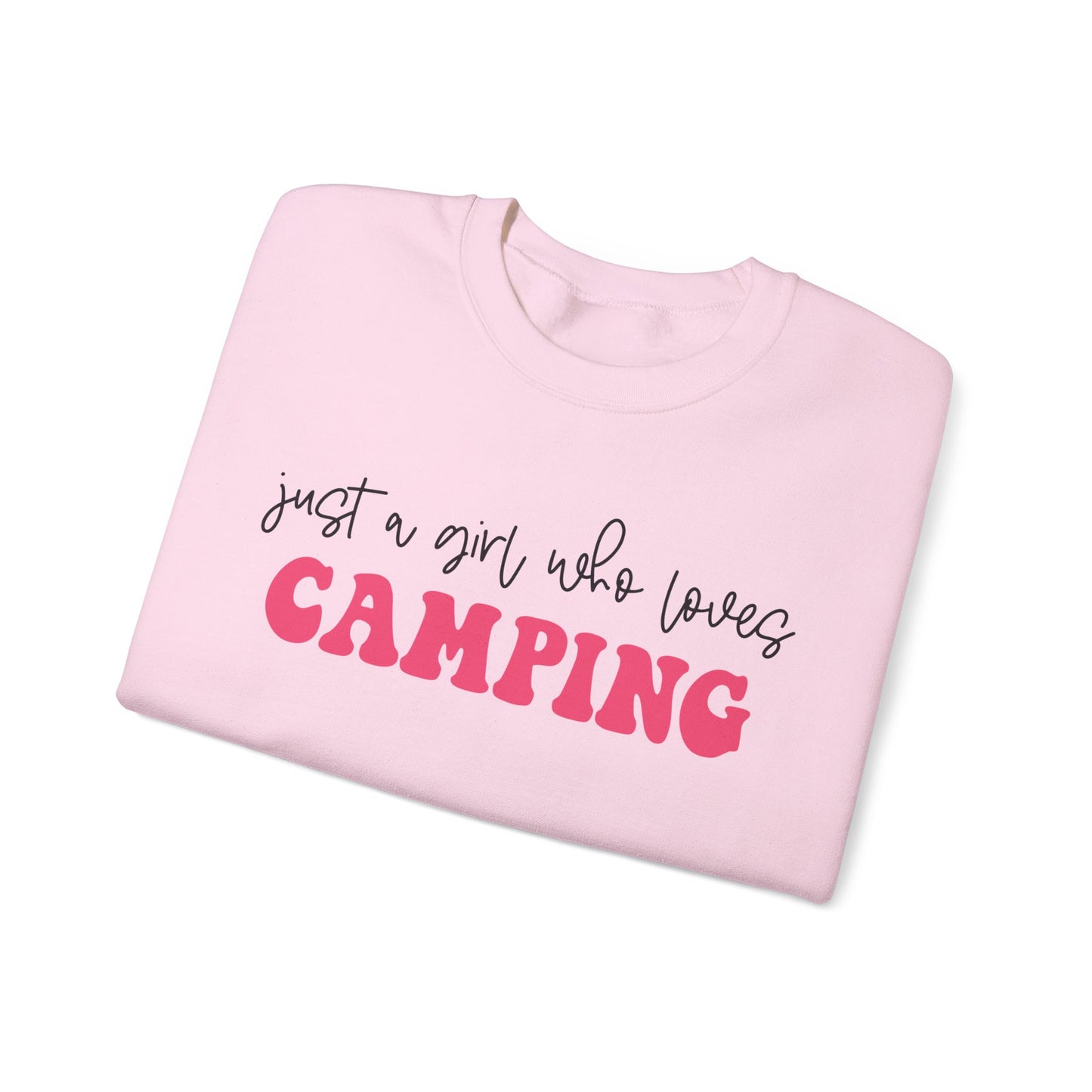 Just a Girl Who Loves Camping 2 - Heavy Blend™ Crewneck Sweatshirt