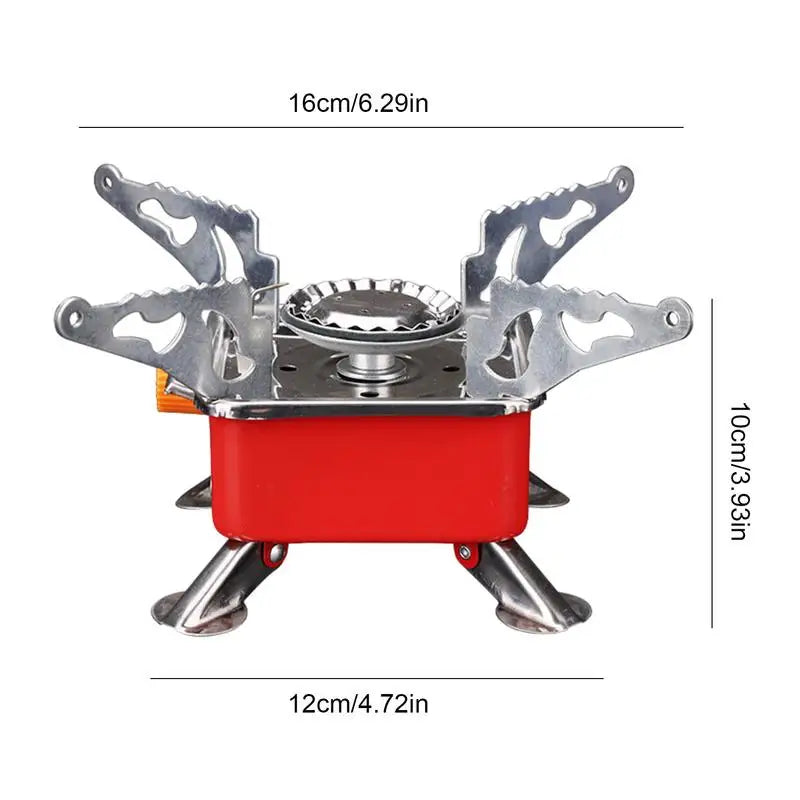 6800W Windproof Foldable Camping Gas Stove - Portable Outdoor Cooking Burner for Travel, Camping, and Hiking