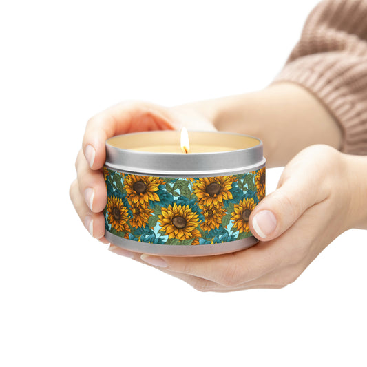 Sunflowers - Scented Tin Candles