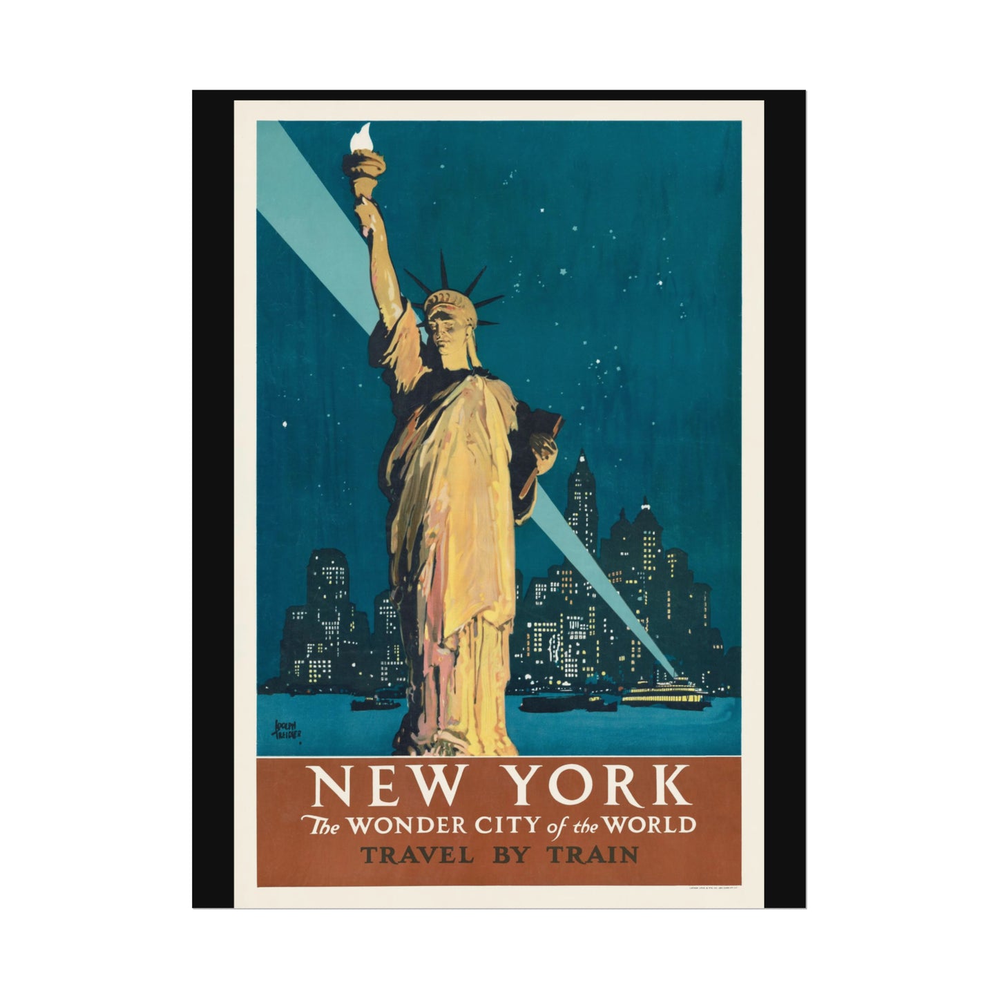 Vintage Travel Poster - New York - Rolled Poster