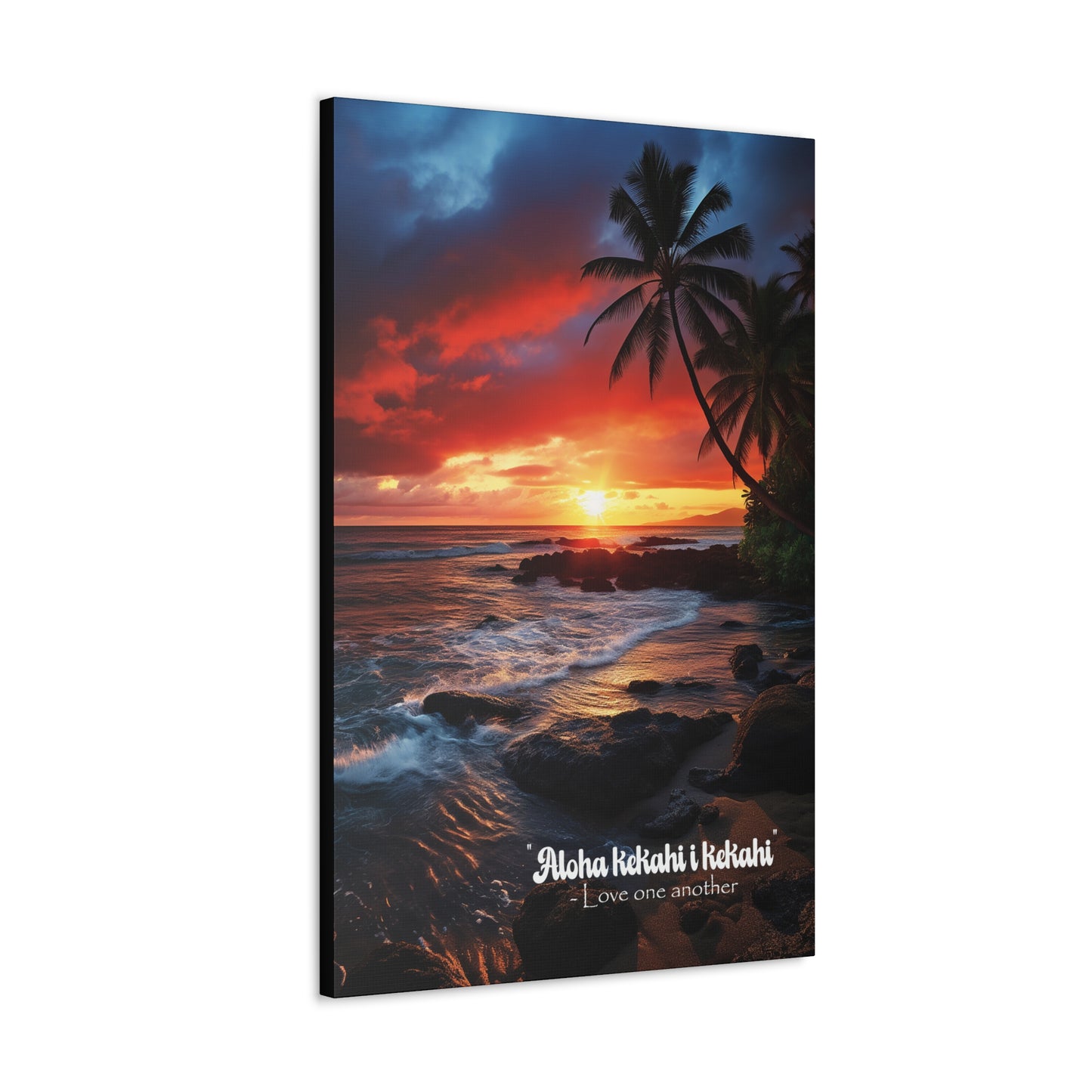 Hawaiian Sunset, Love One Another - Canvas Gallery Wraps