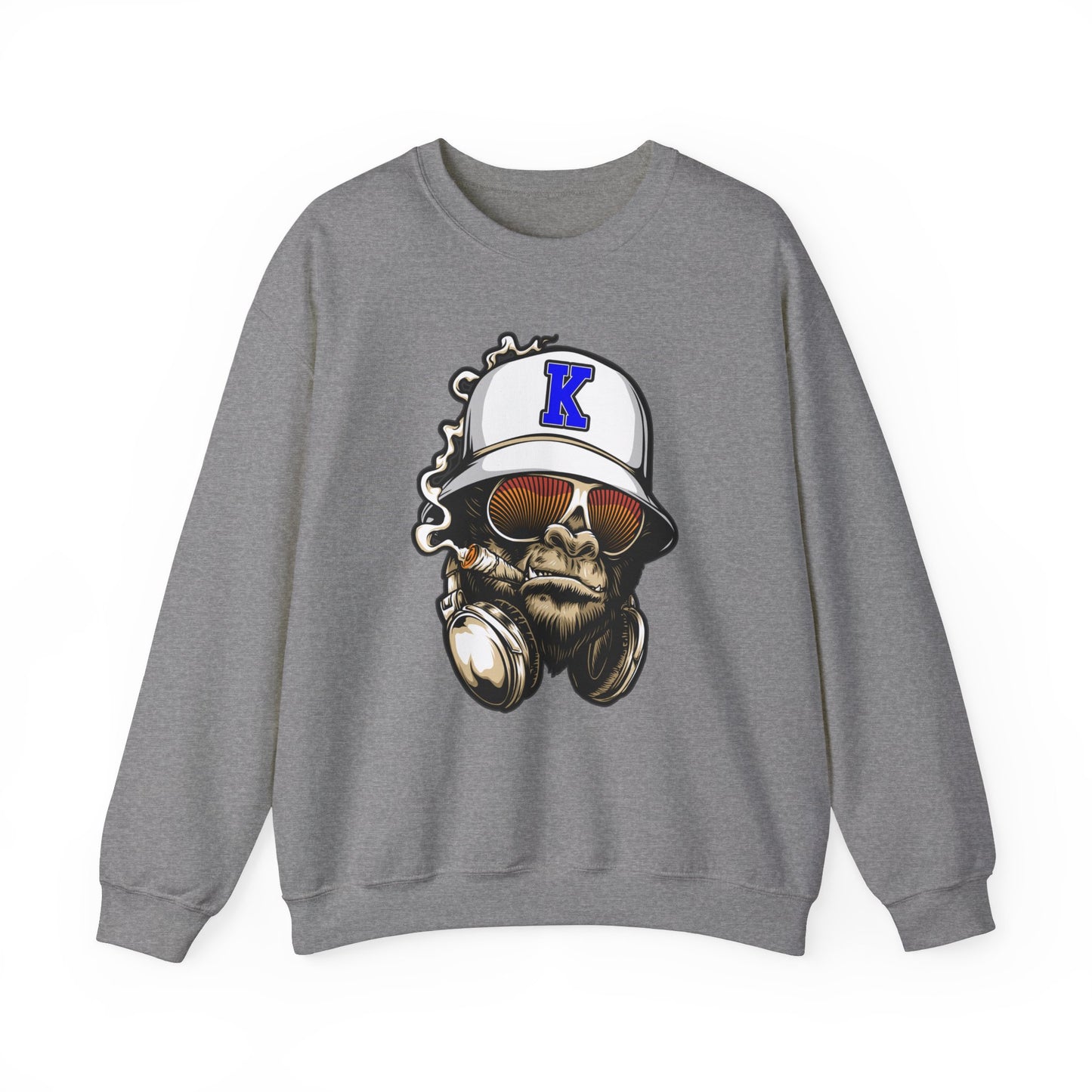 Gorilla Smoking (K) - Heavy Blend™ Crewneck Sweatshirt