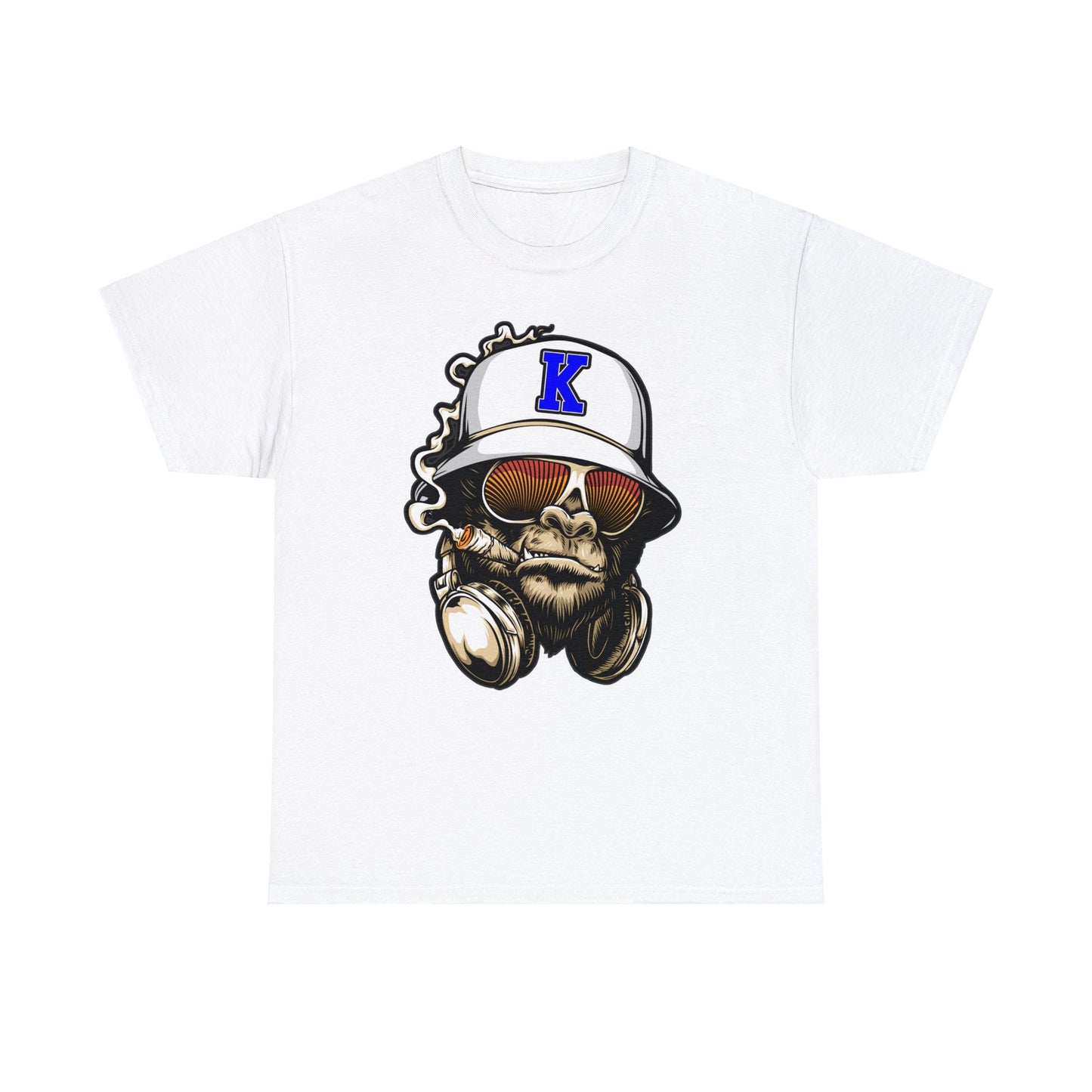 Gorilla Smoking (K) - Heavy Cotton Tee