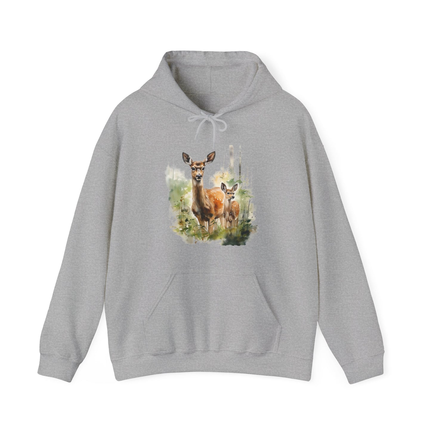 Mother Deer and Fawn - Heavy Blend™ Hooded Sweatshirt