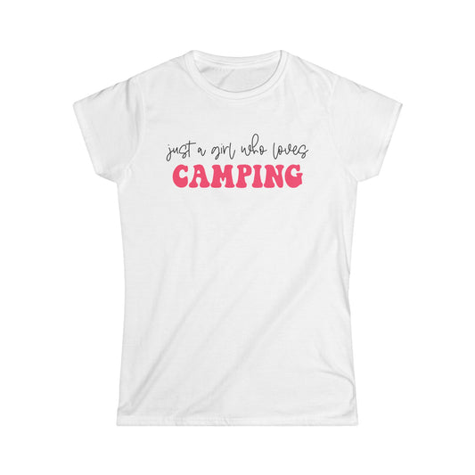 Just a Girl Who Loves Camping 2 - Junior Fit Softstyle Tee