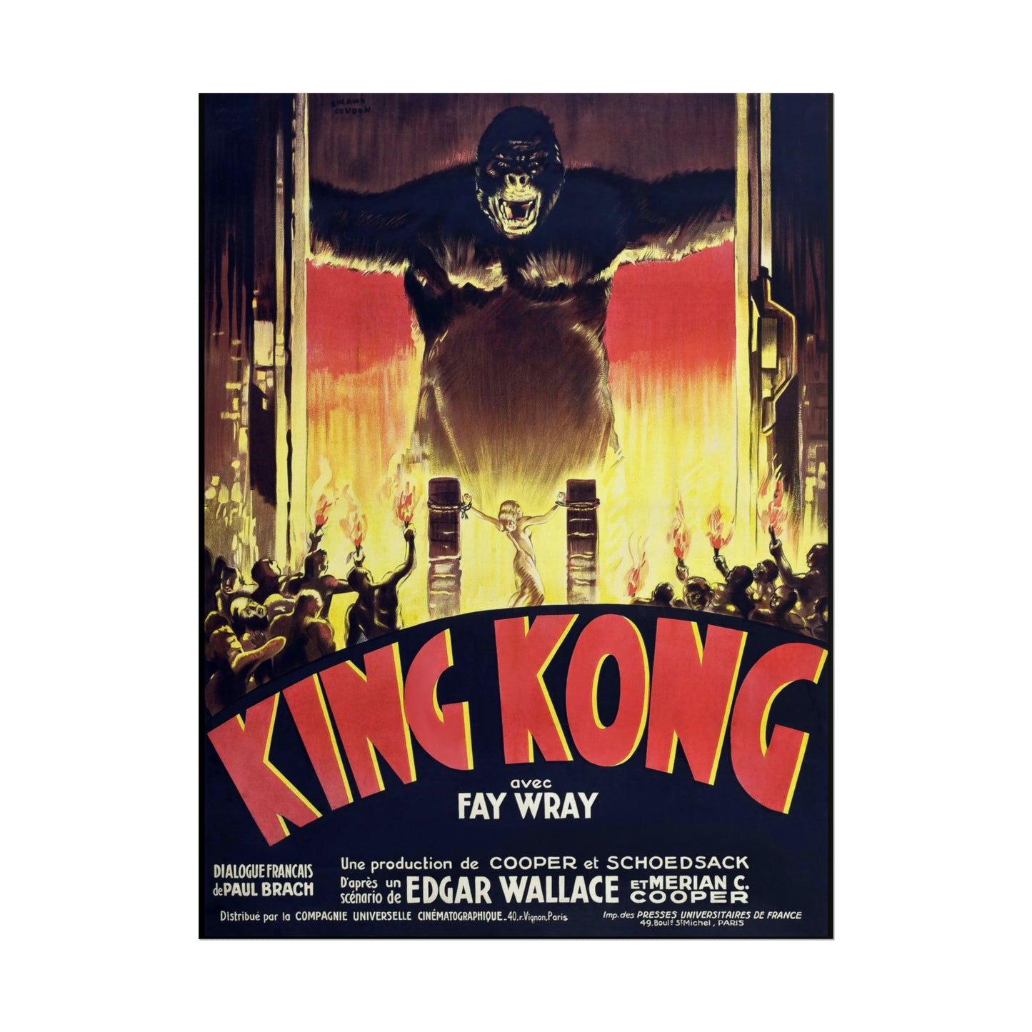 Vintage Movie Poster - King Kong - Rolled Poster