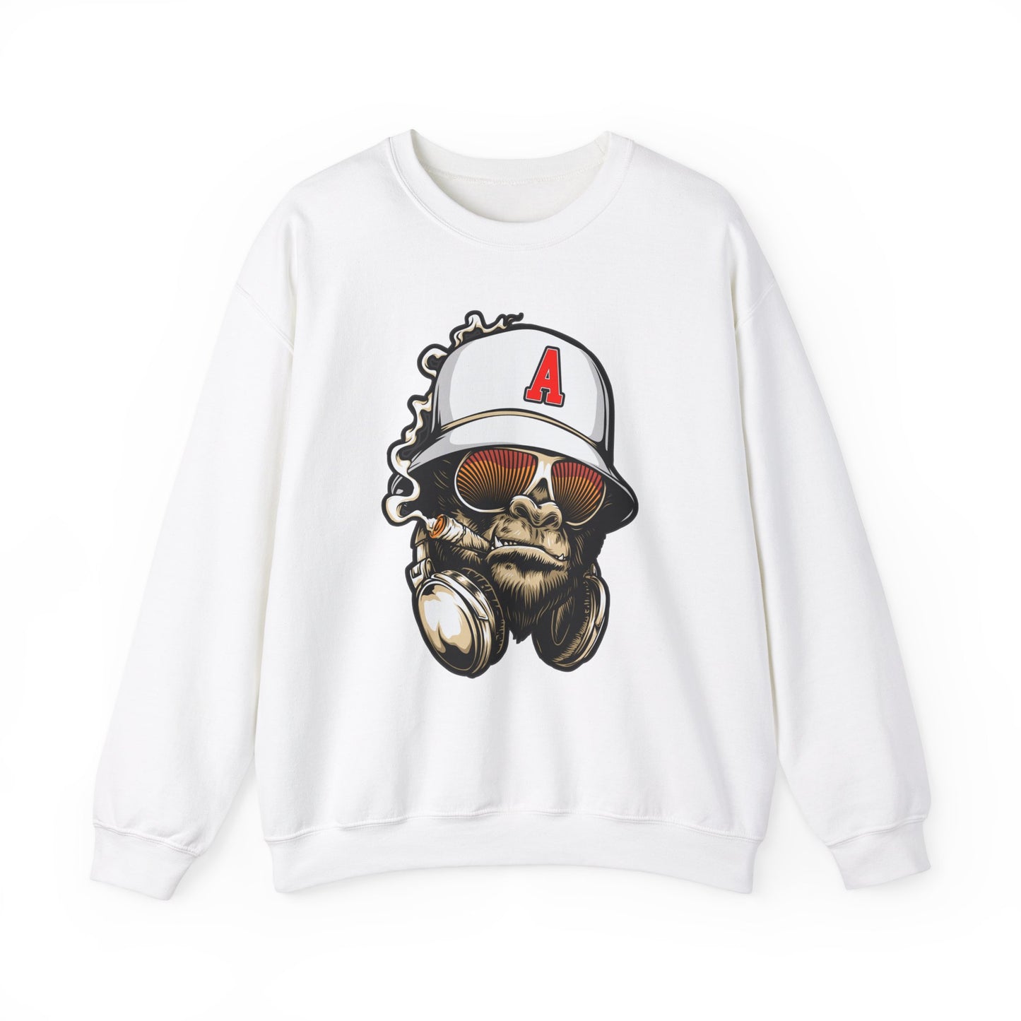 Gorilla Smoking (A) - Heavy Blend™ Crewneck Sweatshirt