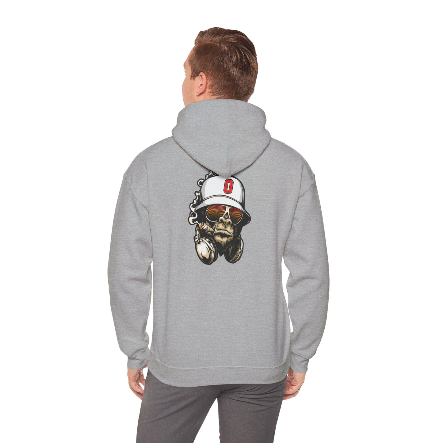 Gorilla Smoking (O) - Heavy Blend™ Hooded Sweatshirt