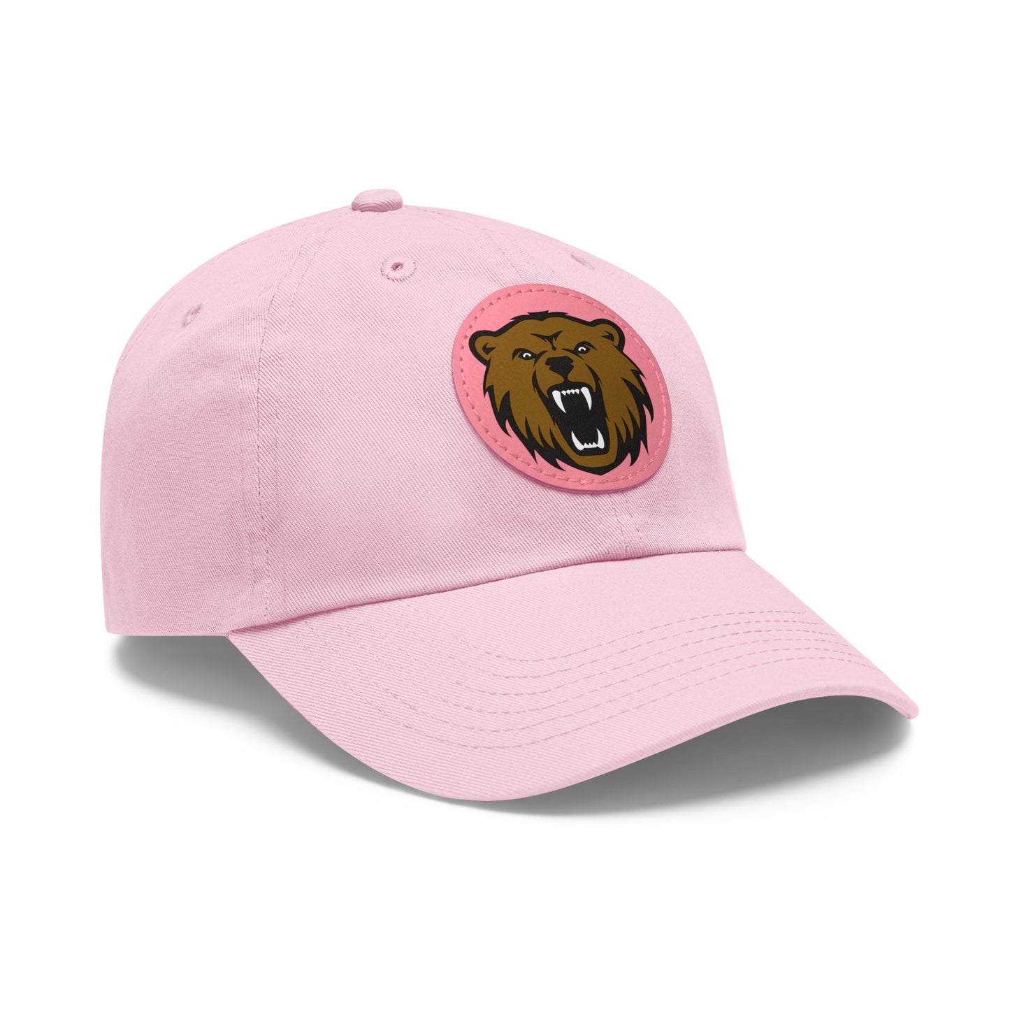 Brown Bear - Hat with Round Leather Patch