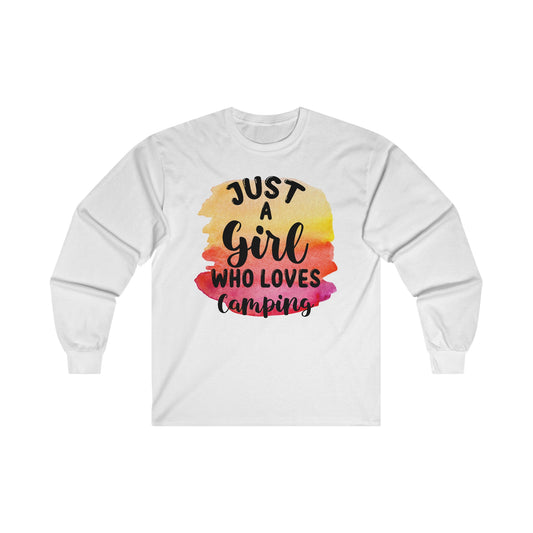 Just a Girl Who Loves Camping 1 - Ultra Cotton Long Sleeve Tee