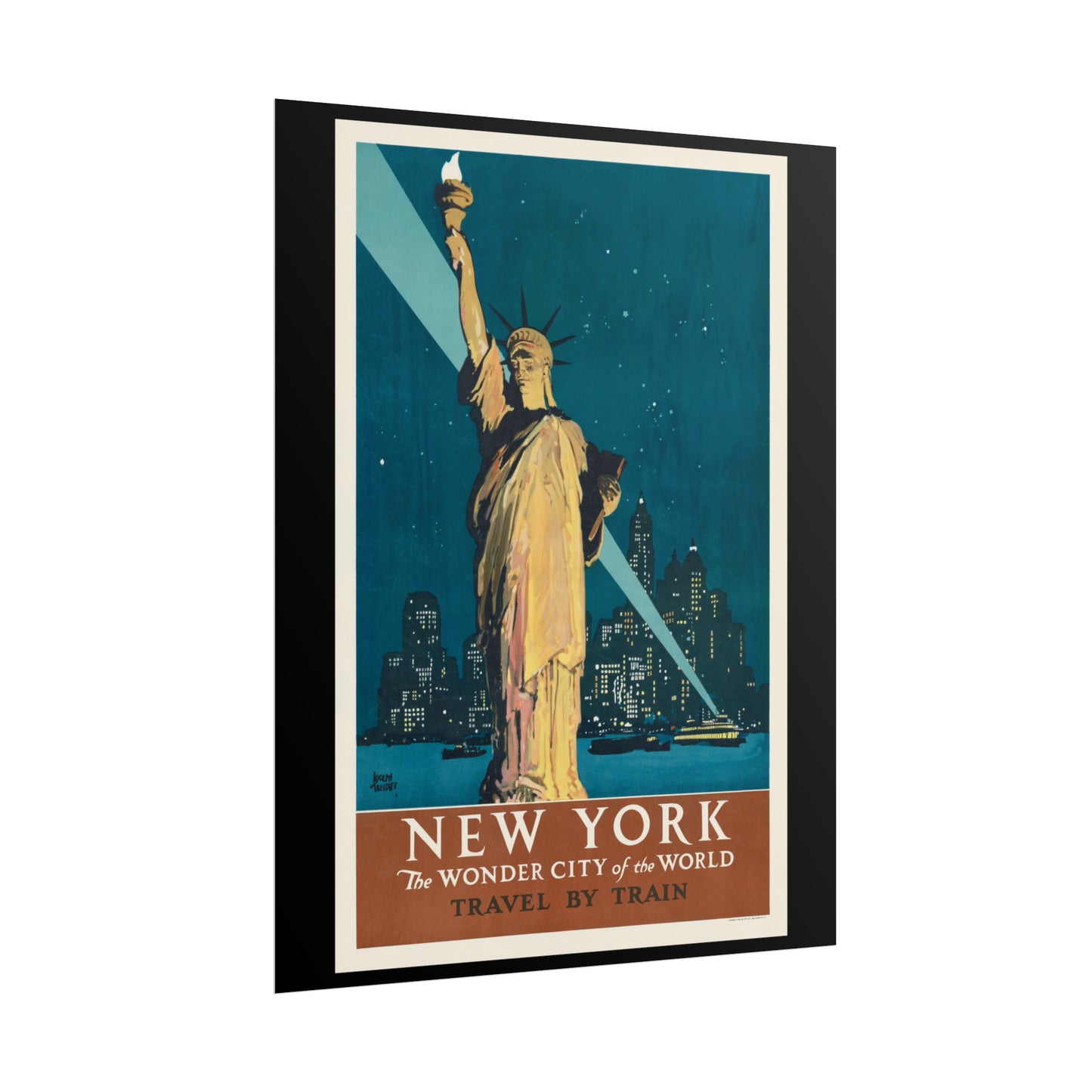 Vintage Travel Poster - New York - Rolled Poster