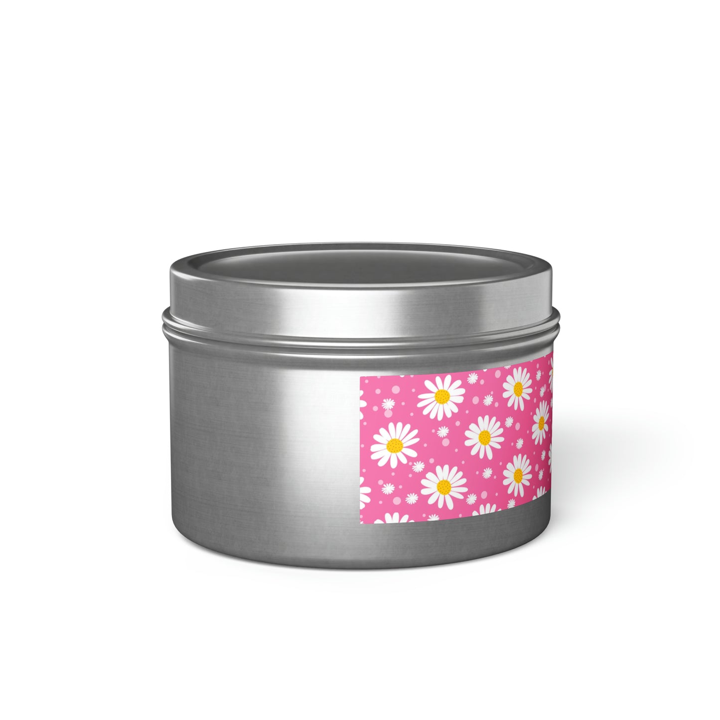 Daisies Pink - Scented Tin Candles