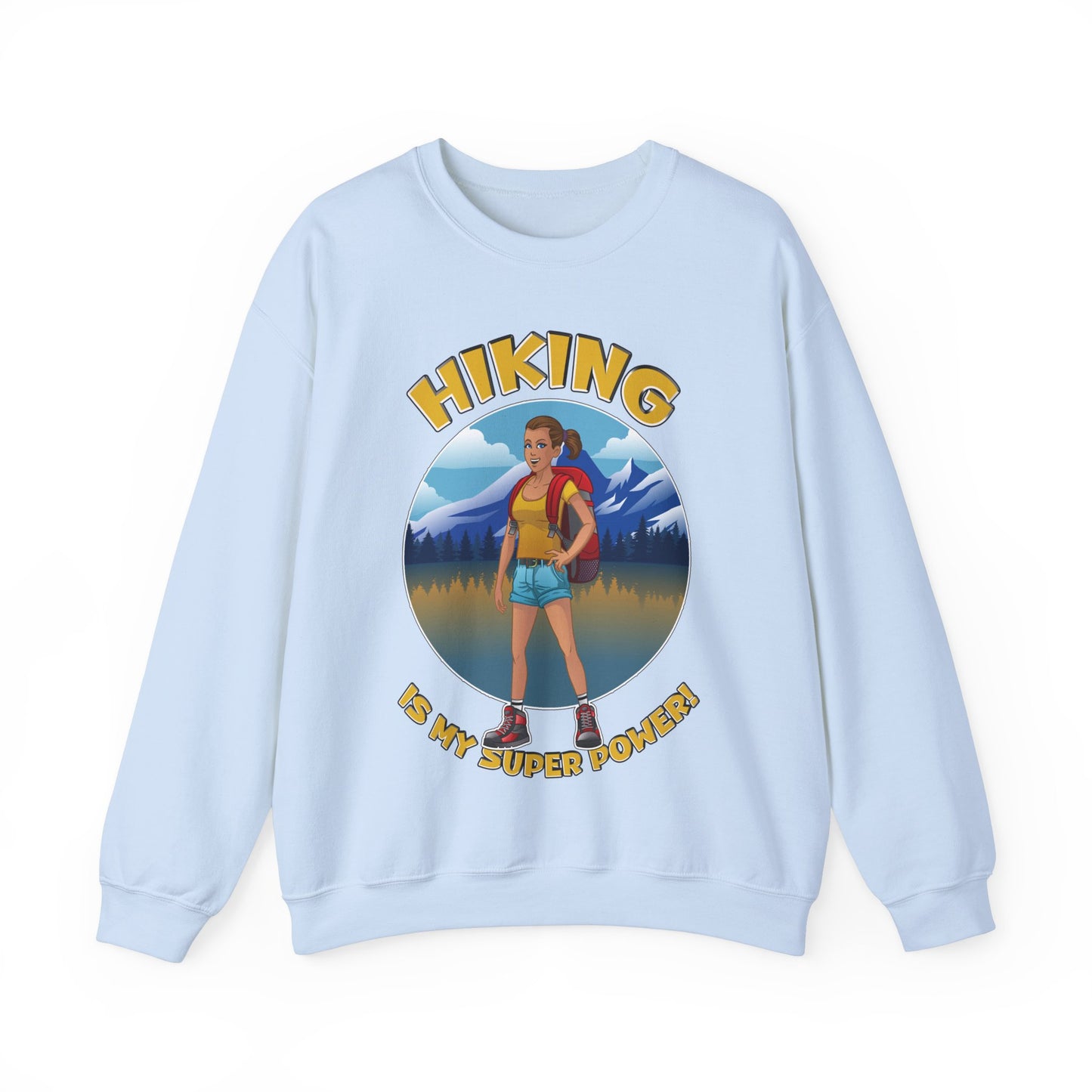 Hiking is my Super Power - Heavy Blend™ Crewneck Sweatshirt