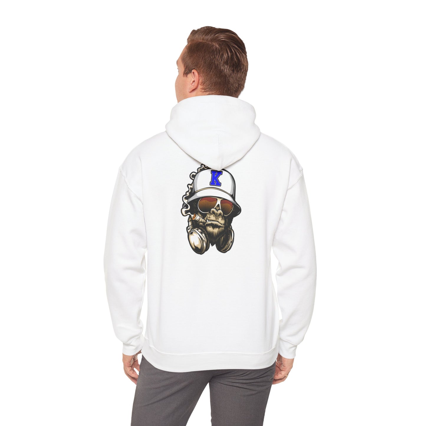 Gorilla Smoking (K) - Heavy Blend™ Hooded Sweatshirt