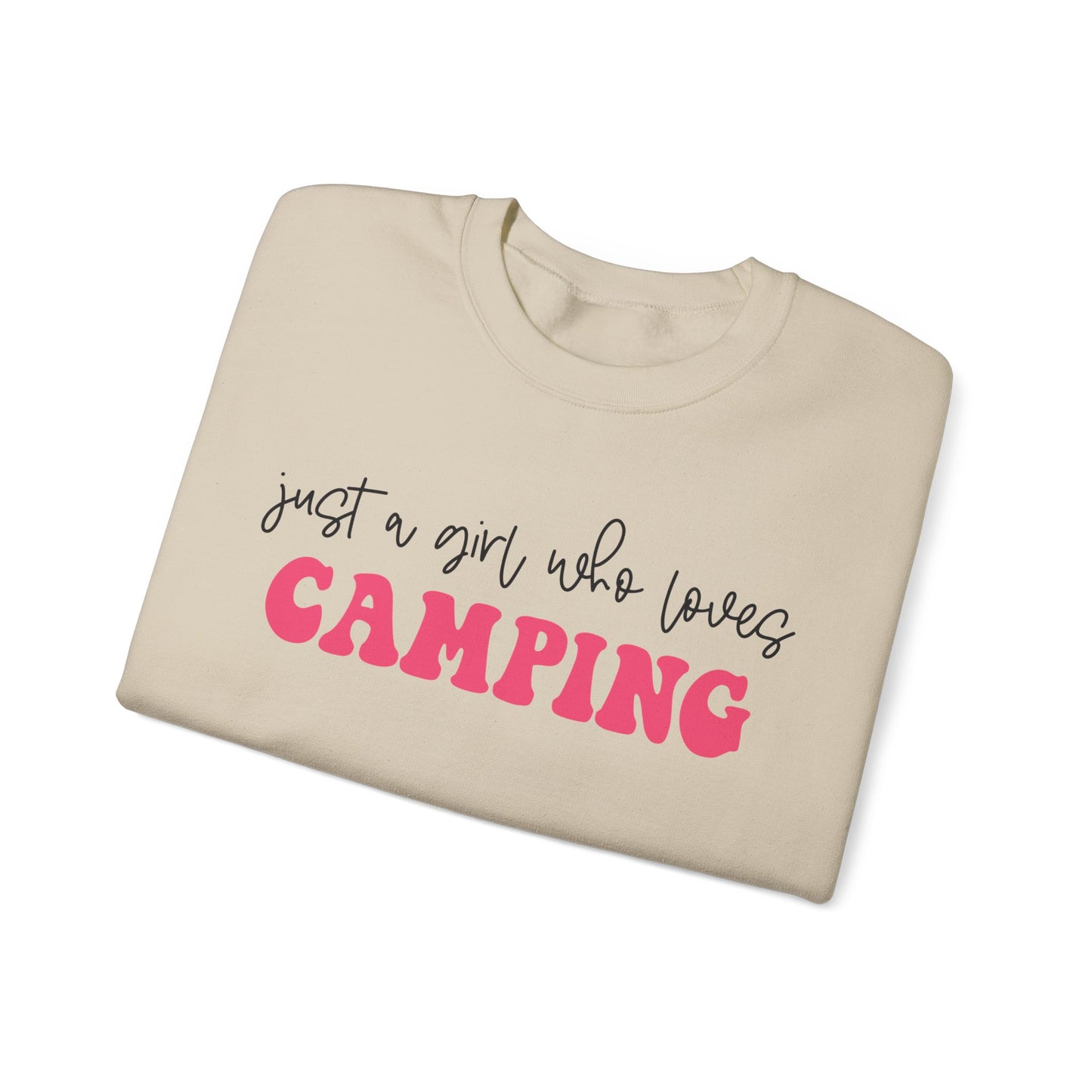 Just a Girl Who Loves Camping 2 - Heavy Blend™ Crewneck Sweatshirt