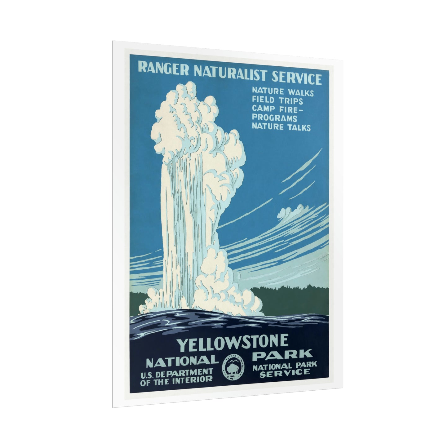 Vintage Travel Poster - Yellowstone - Rolled Poster