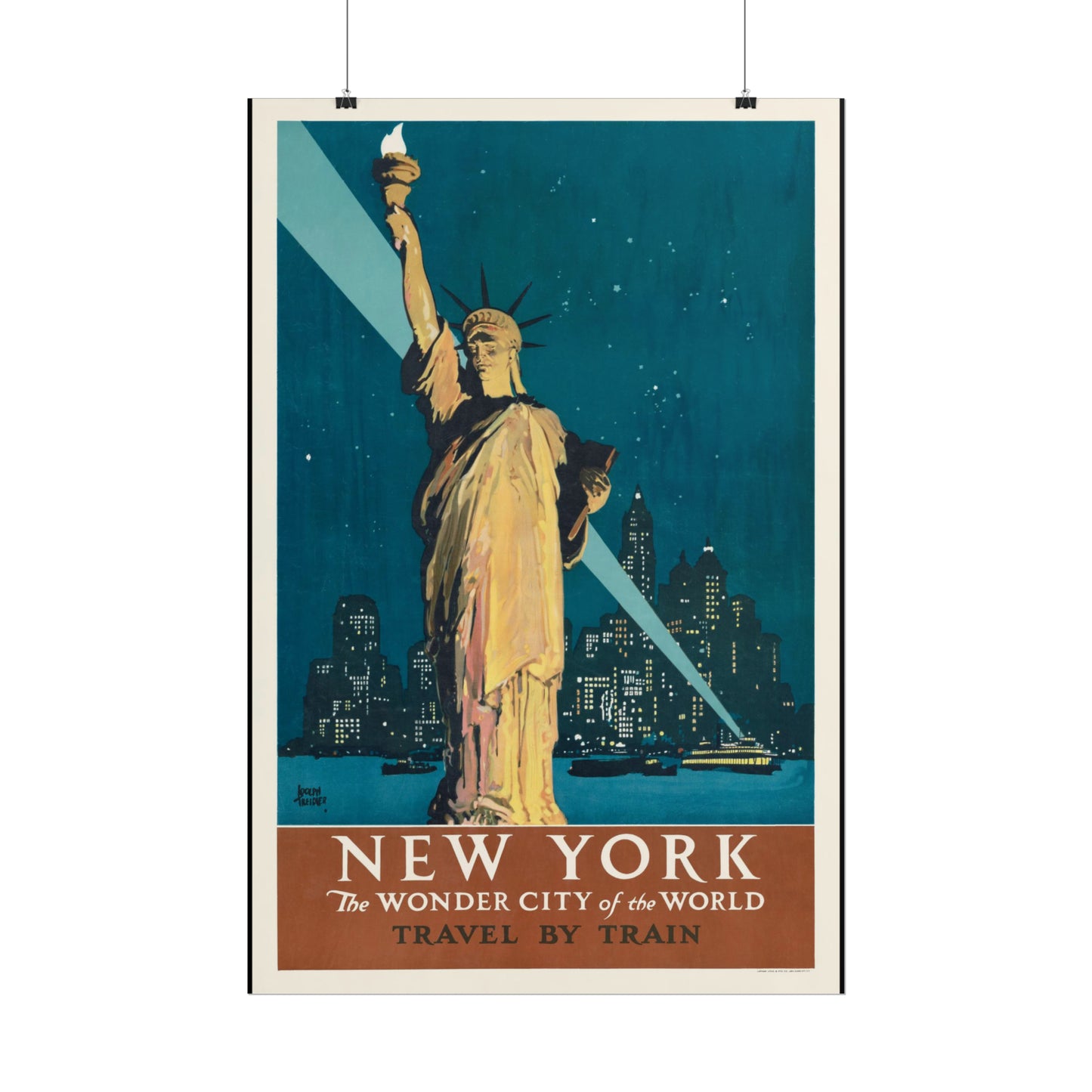 Vintage Travel Poster - New York - Rolled Poster