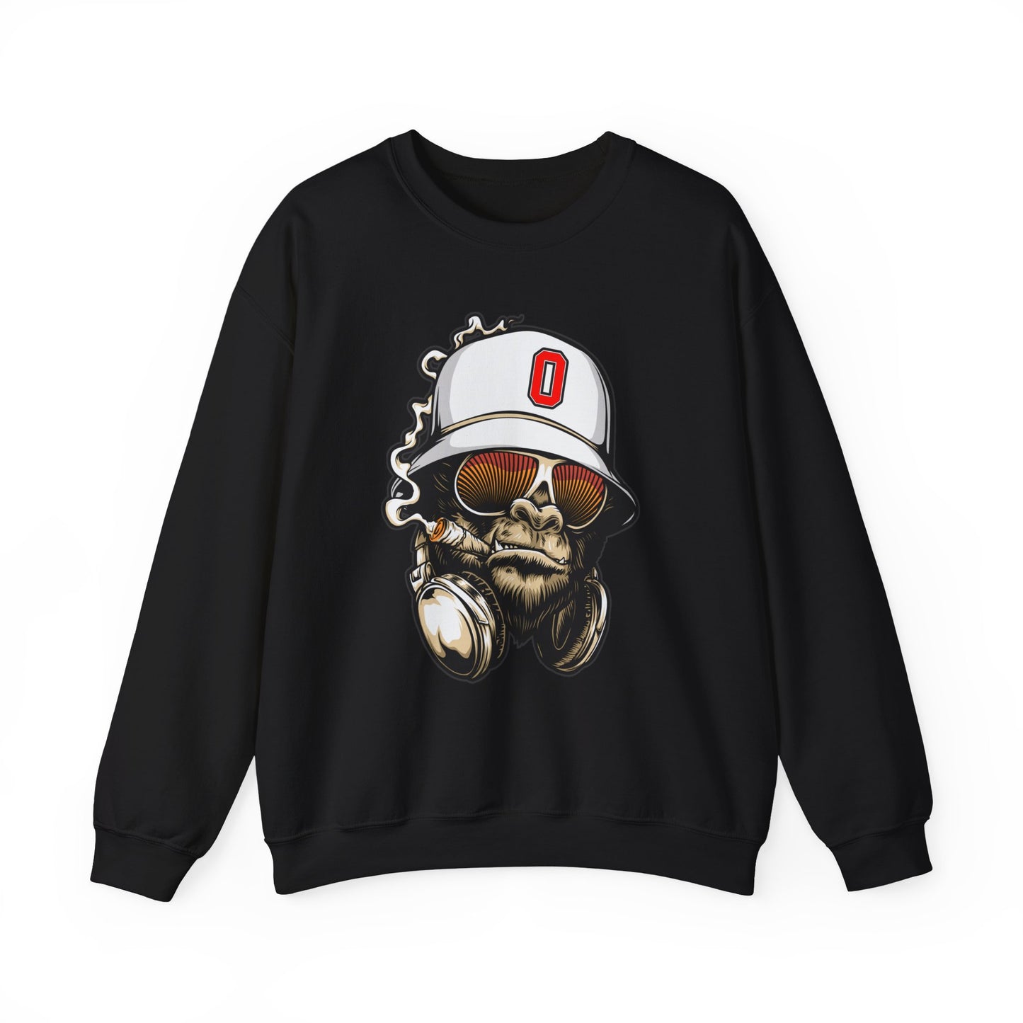 Gorilla Smoking (O) - Heavy Blend™ Crewneck Sweatshirt